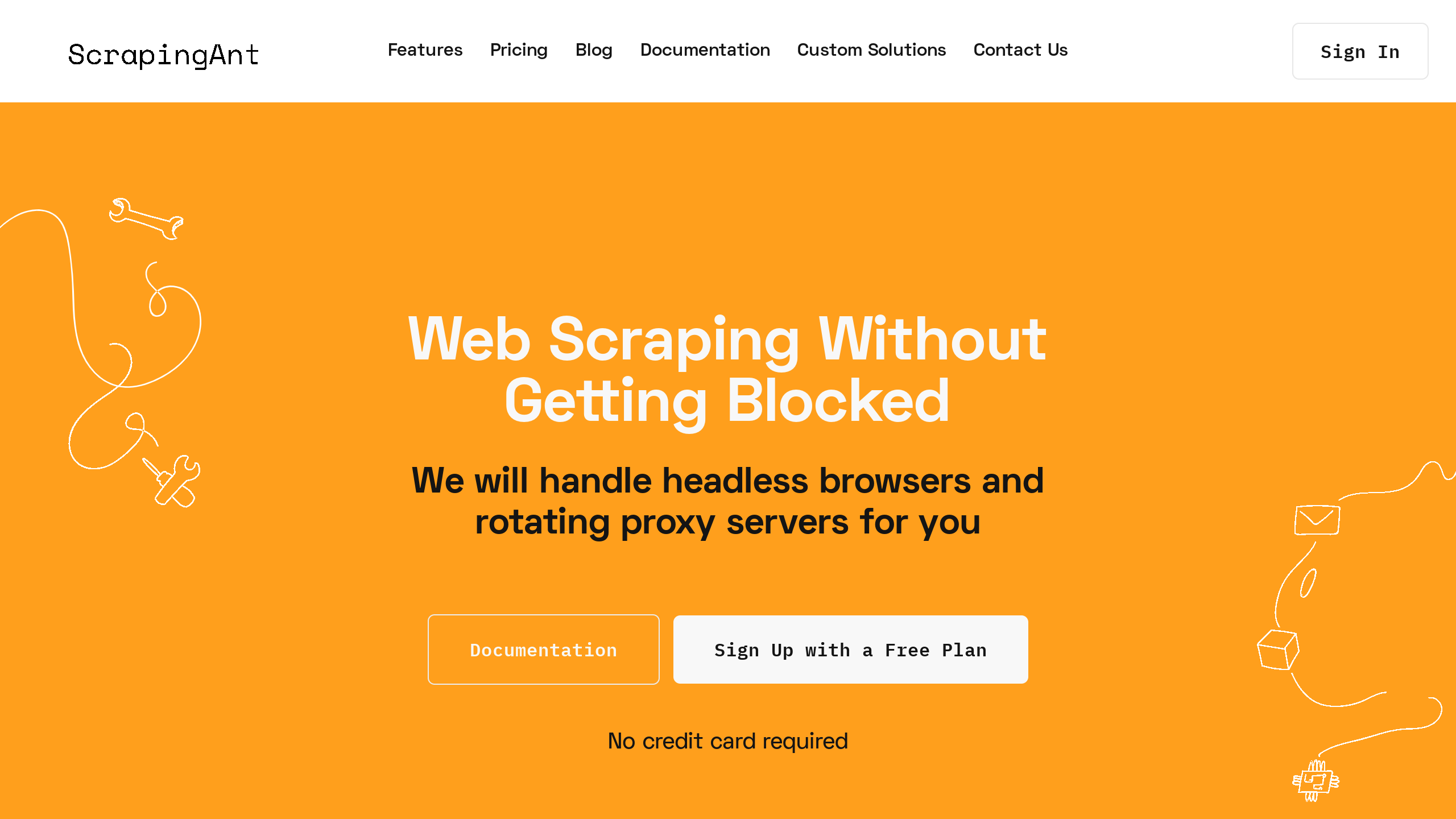 ScrapingAnt's website screenshot