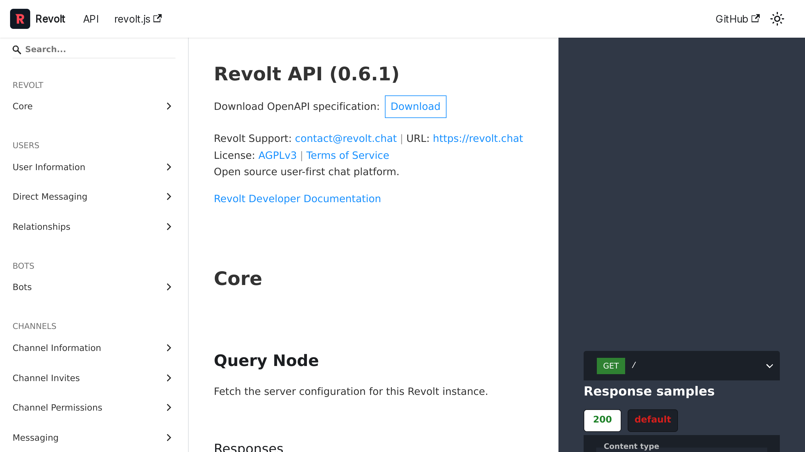 Revolt's website screenshot