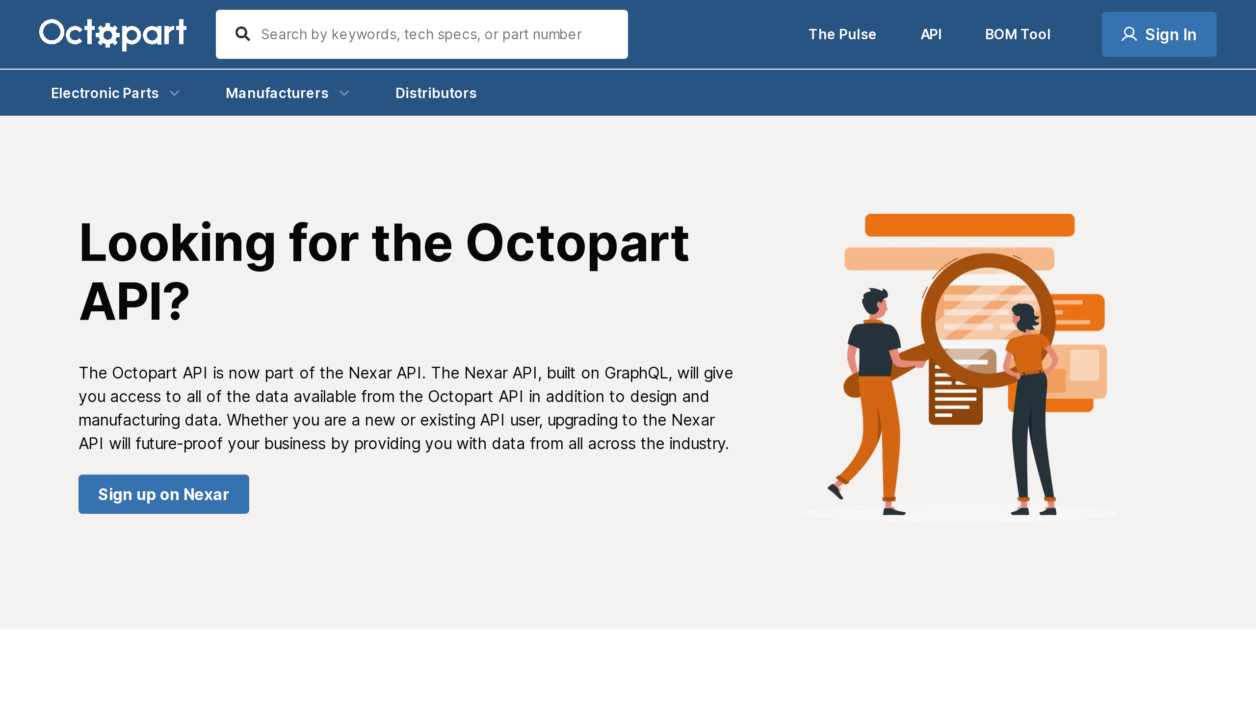 Octopart's website screenshot