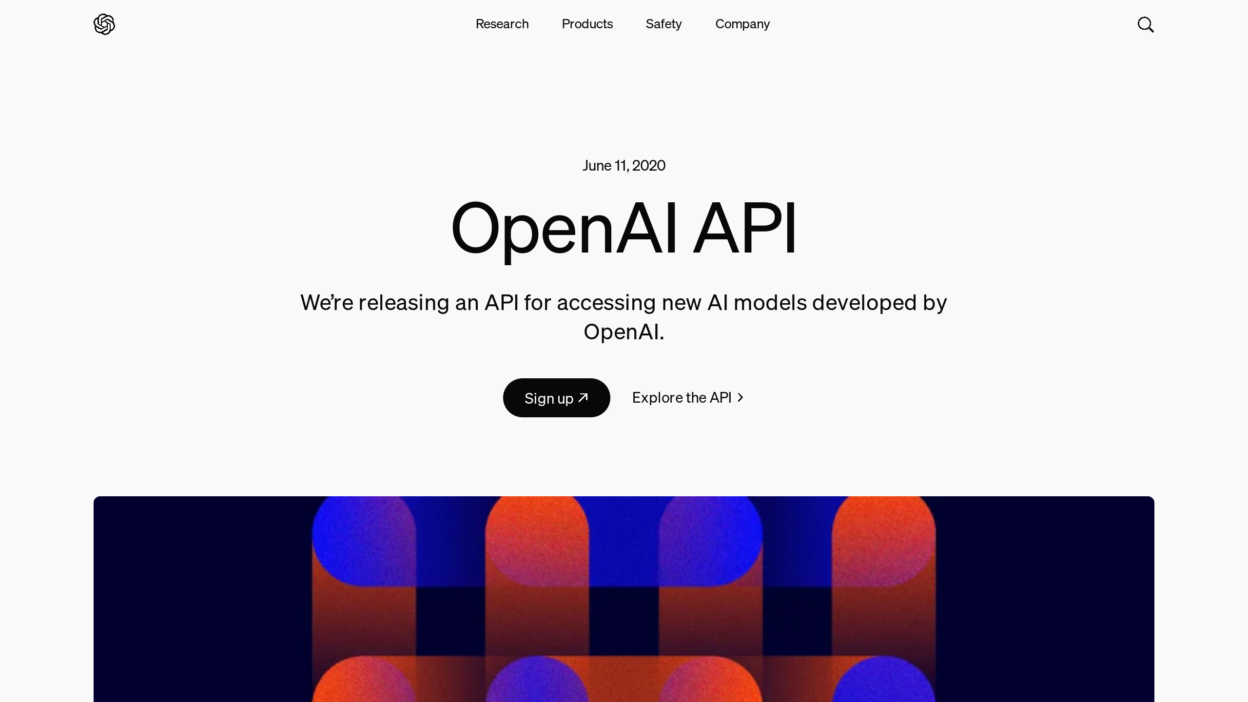 OpenAI's website screenshot
