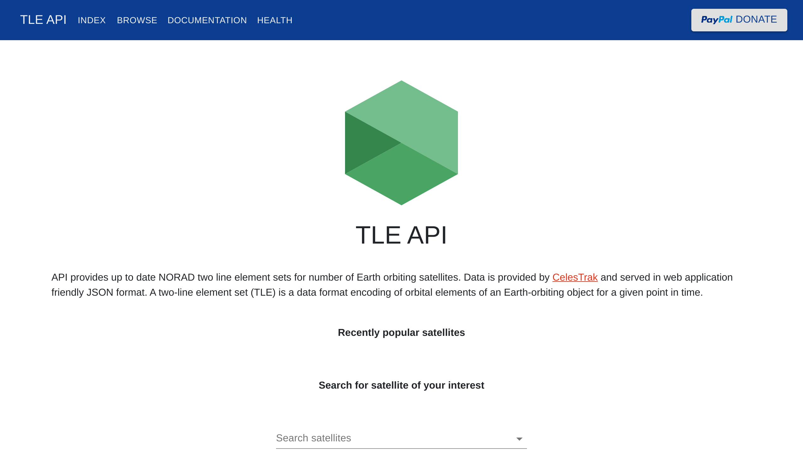 TLE's website screenshot