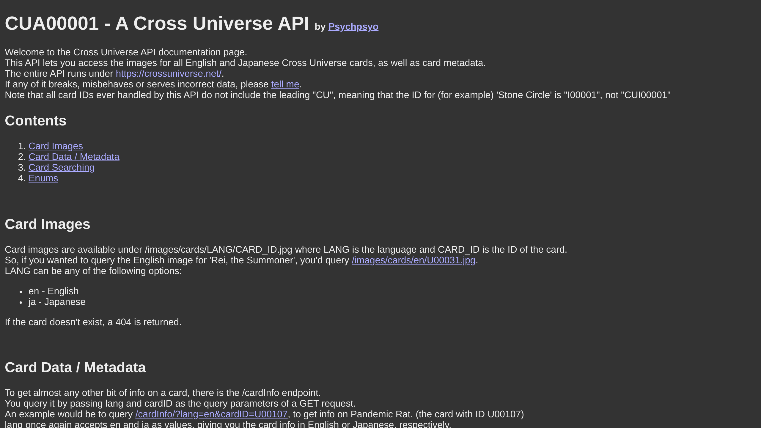Cross Universe's website screenshot