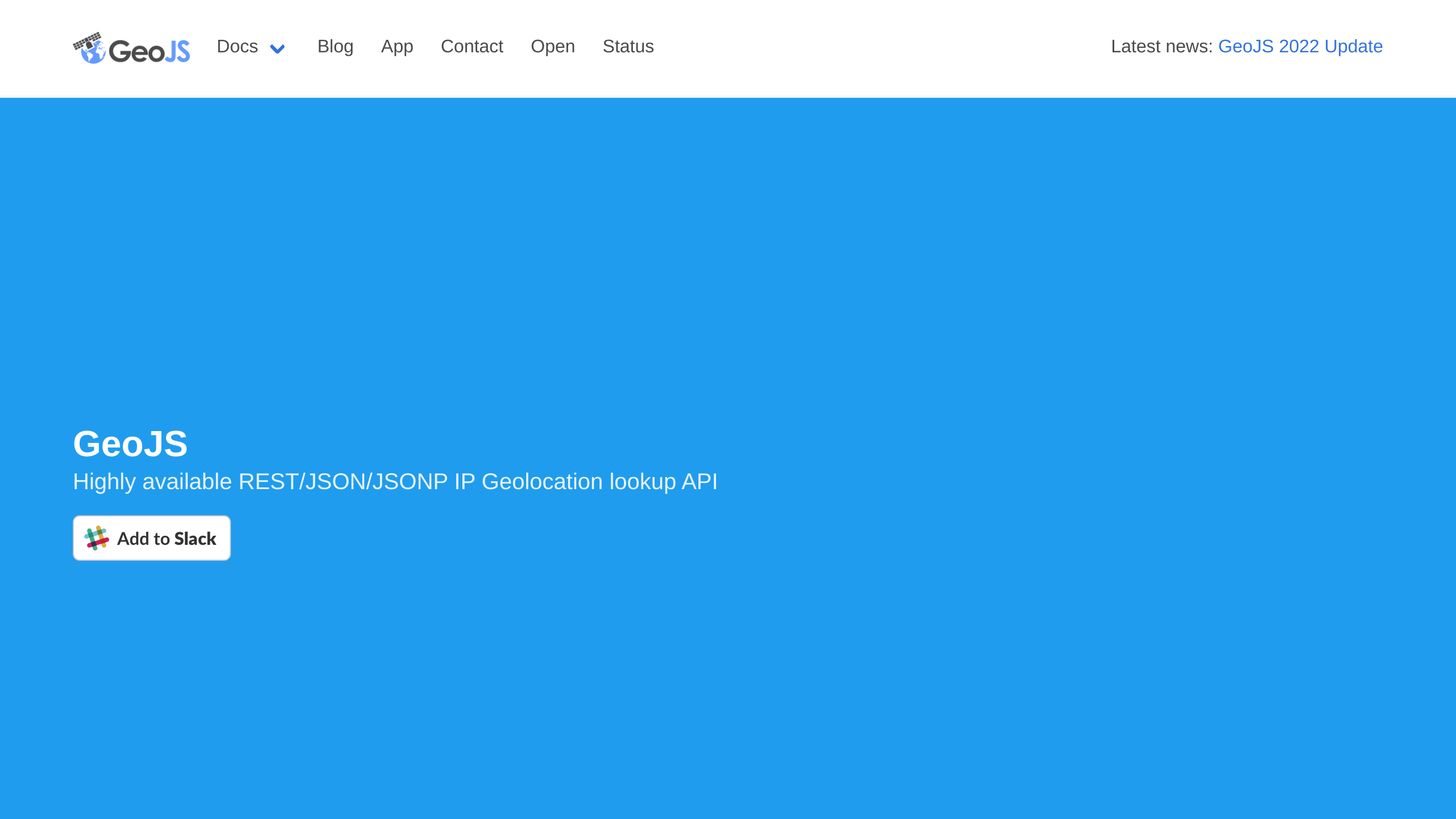GeoJS's website screenshot