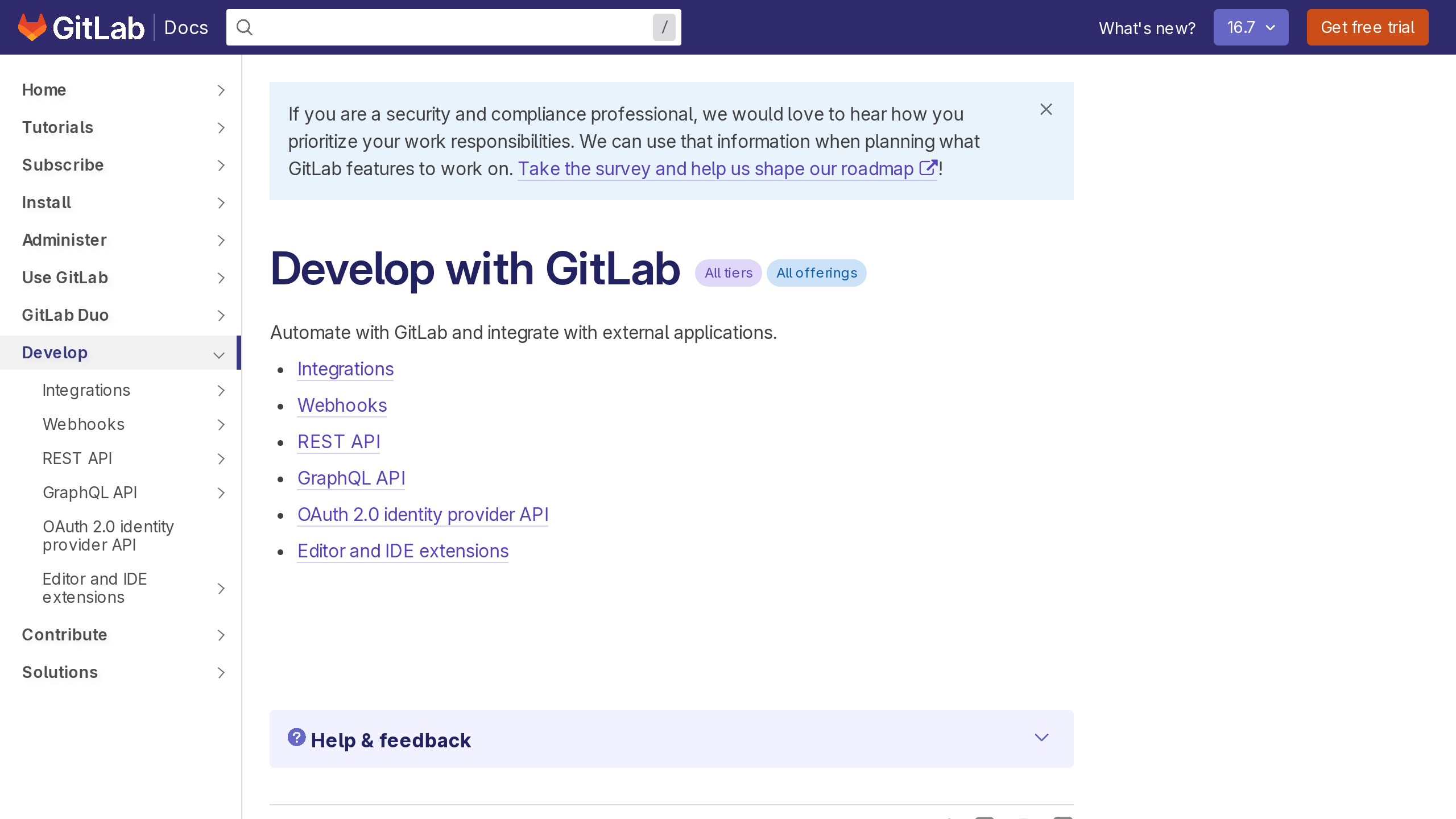 Gitlab's website screenshot