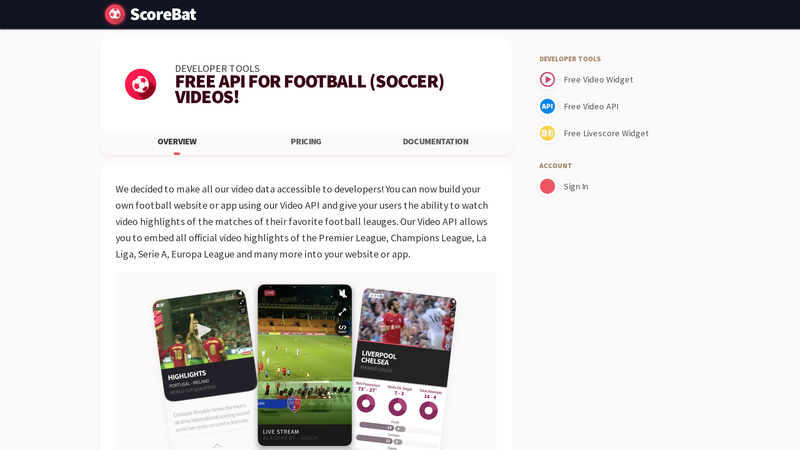 Football (Soccer) Videos's website screenshot