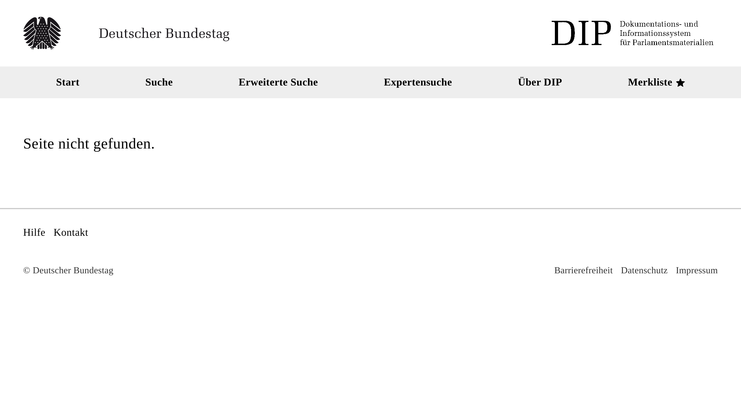 Deutscher Bundestag DIP's website screenshot