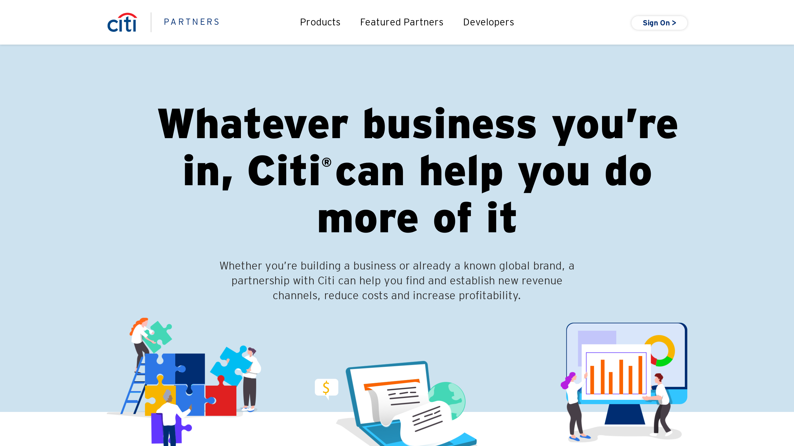 Citi's website screenshot