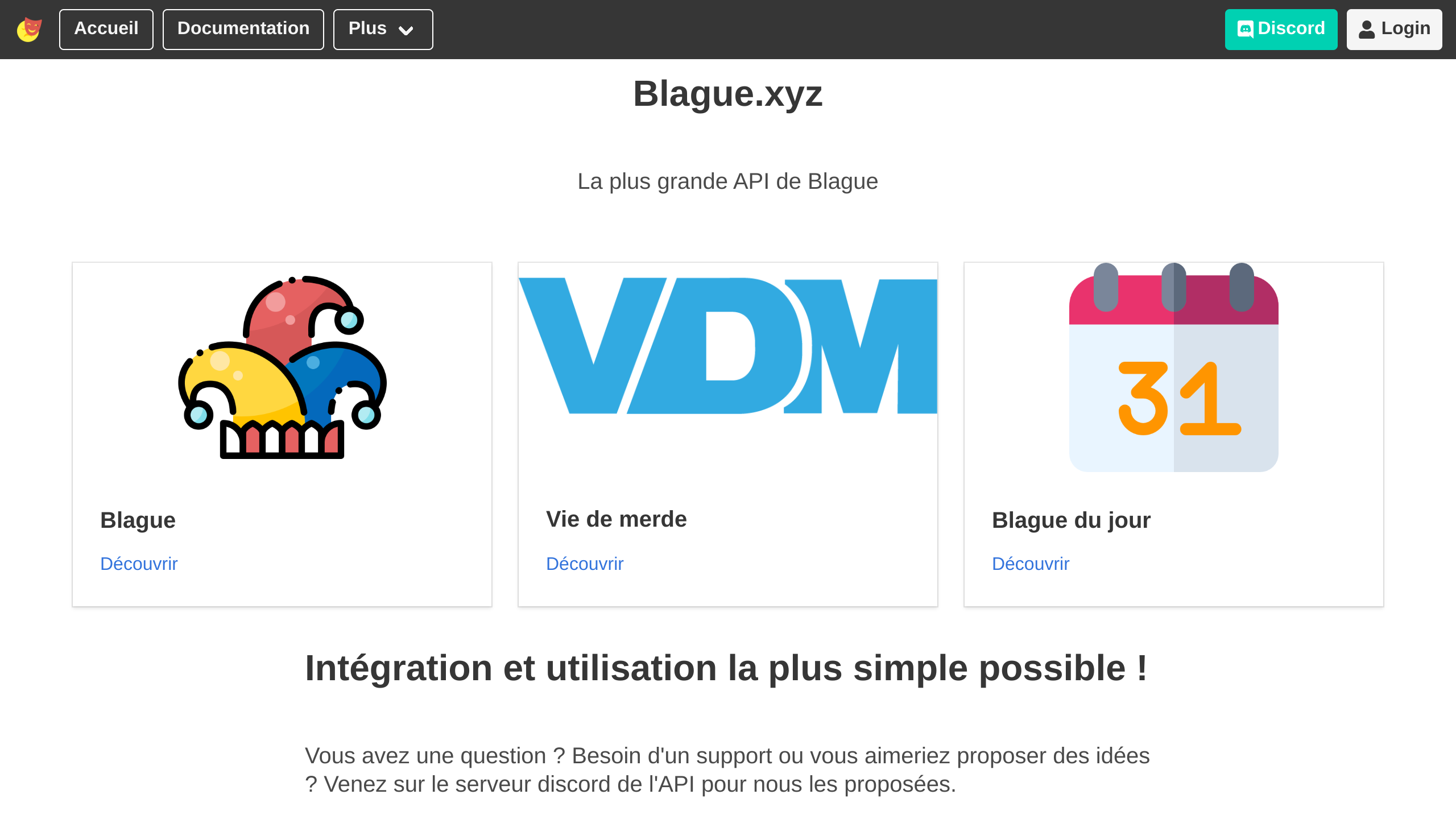 Blague.xyz's website screenshot