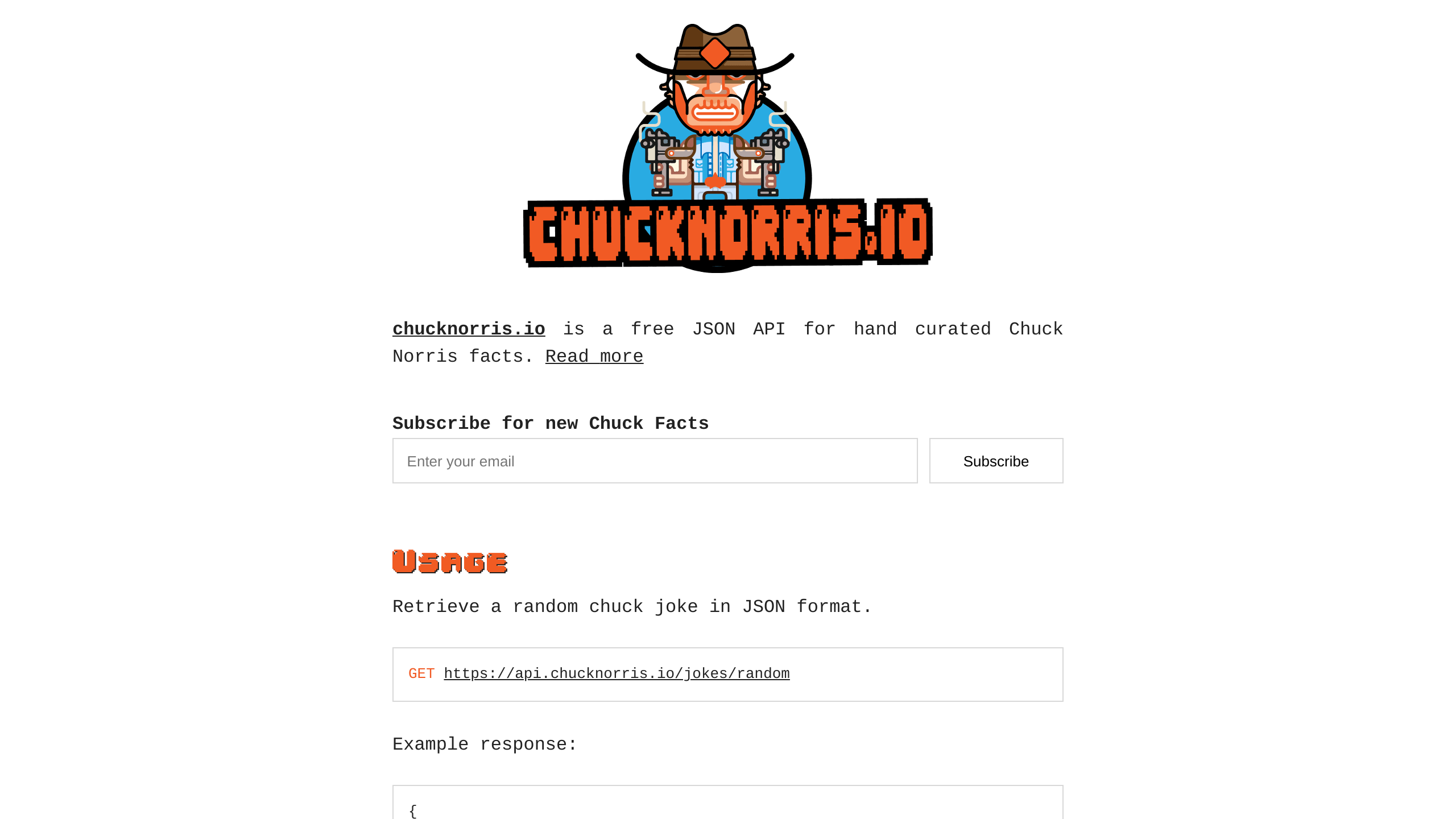 chucknorris.io's website screenshot