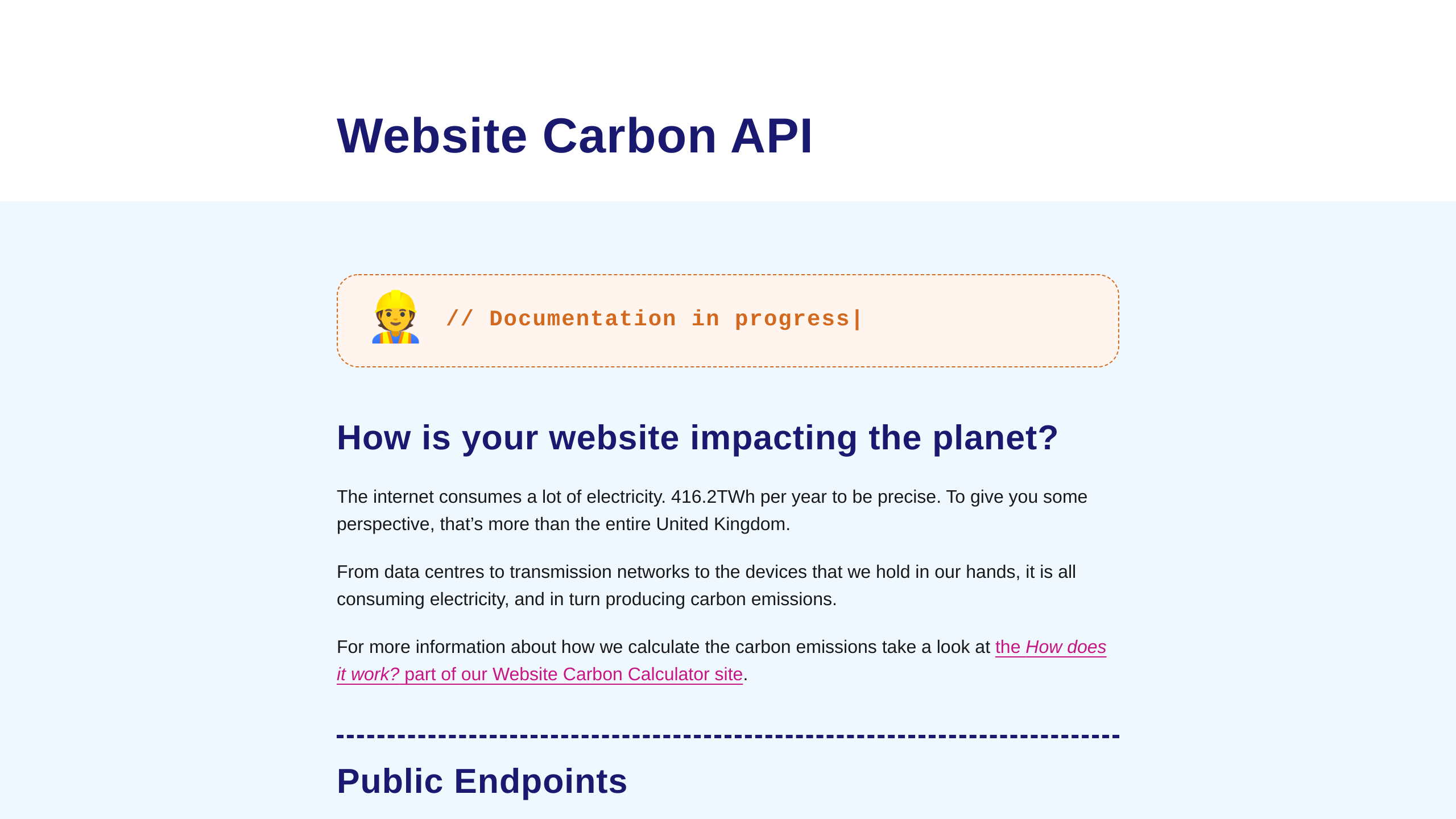 Website Carbon's website screenshot