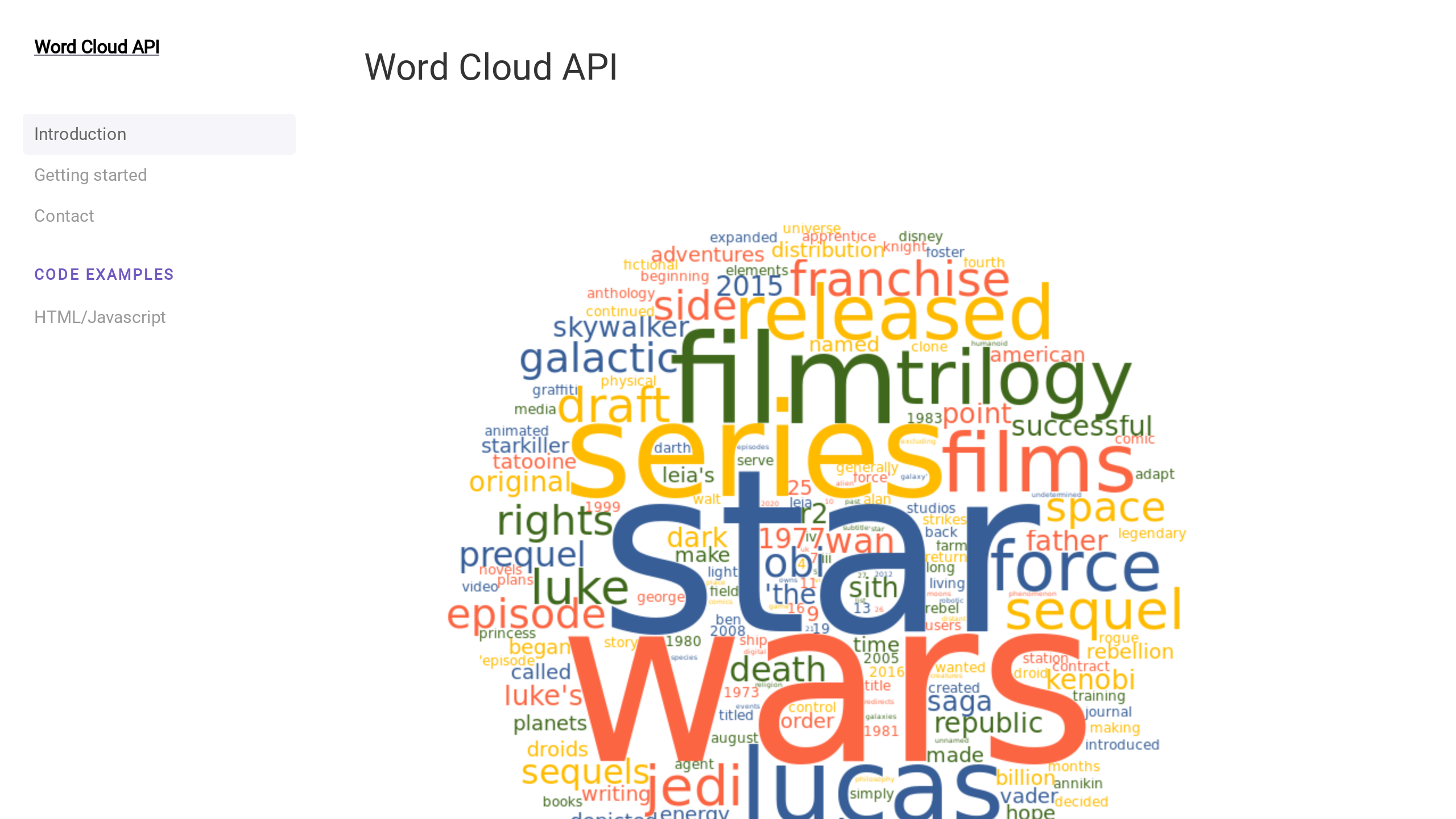 Word Cloud's website screenshot