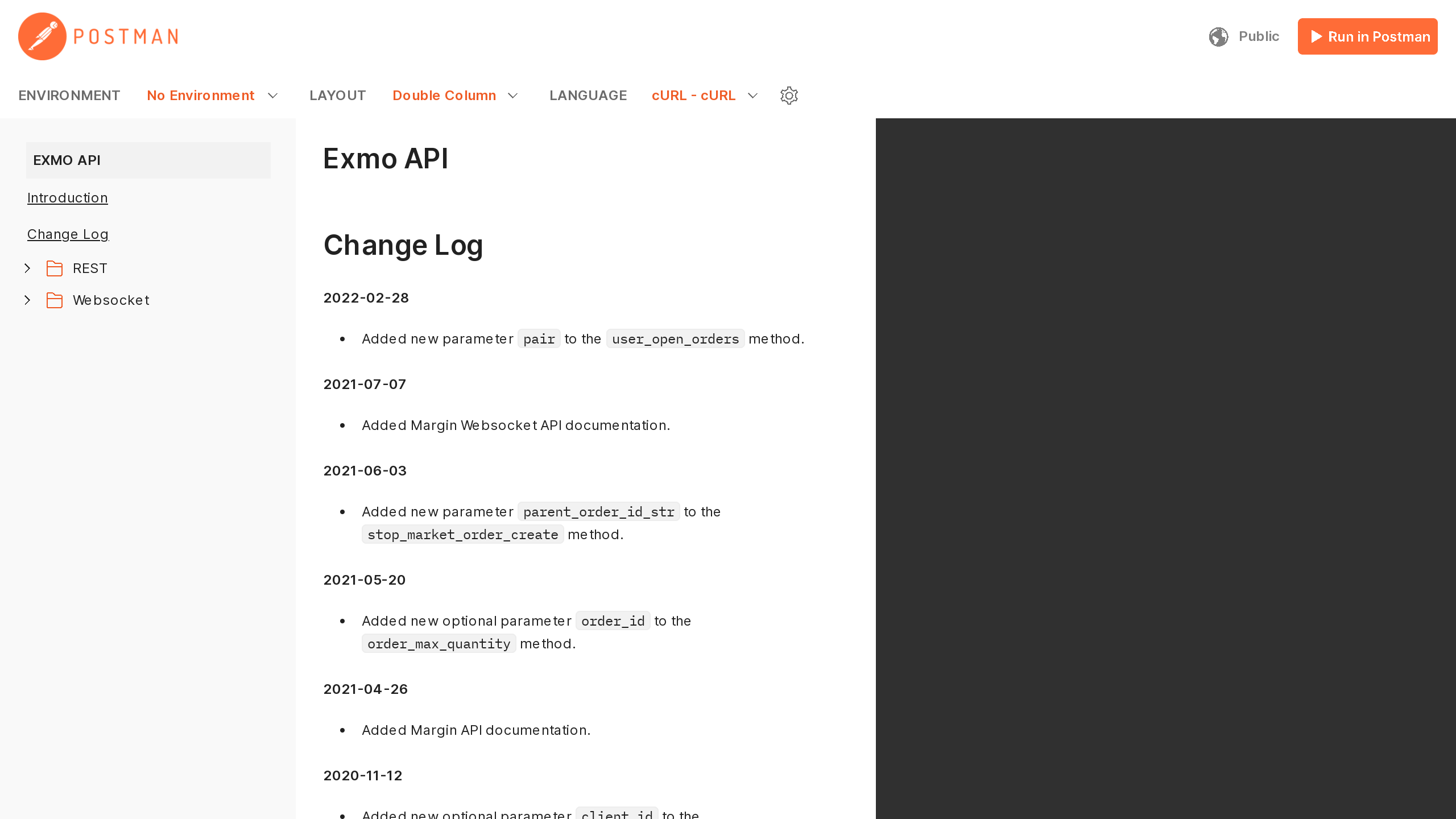 EXMO's website screenshot