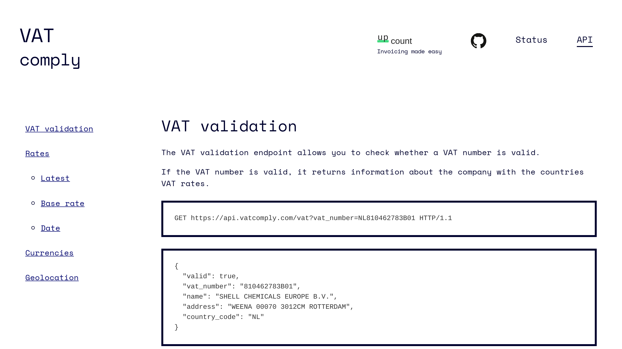 VATComply.com's website screenshot