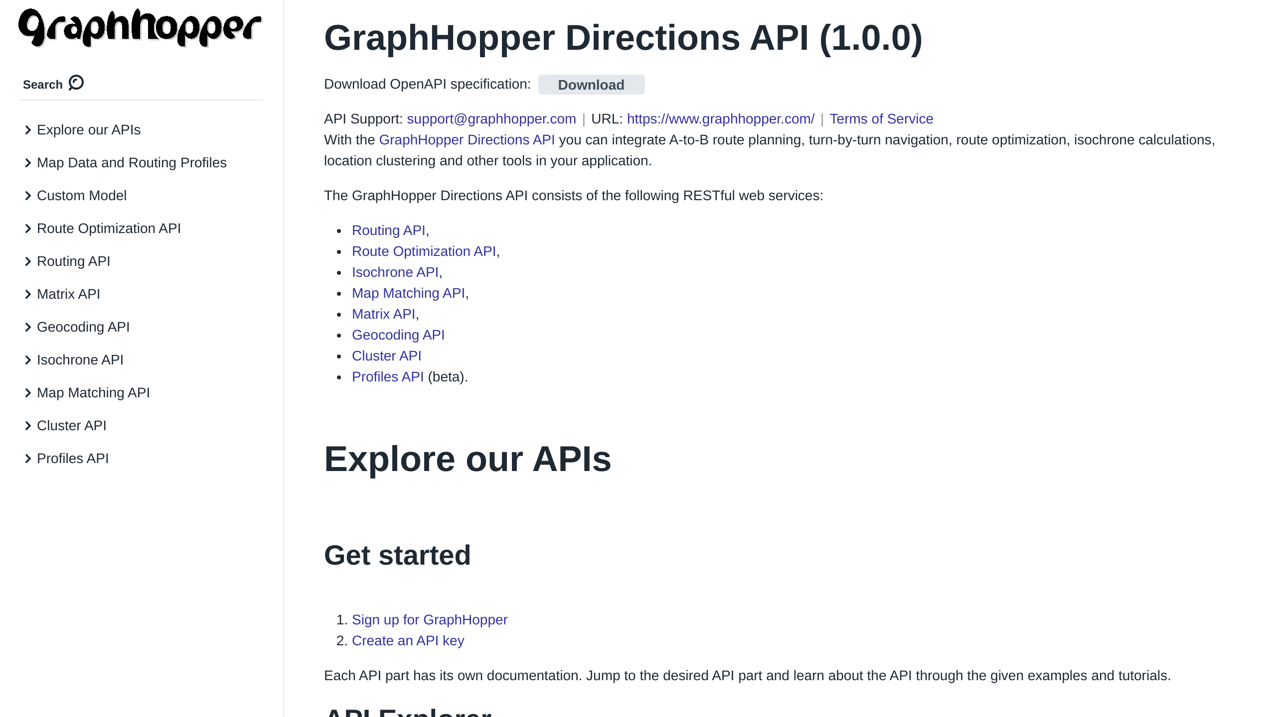 GraphHopper's website screenshot