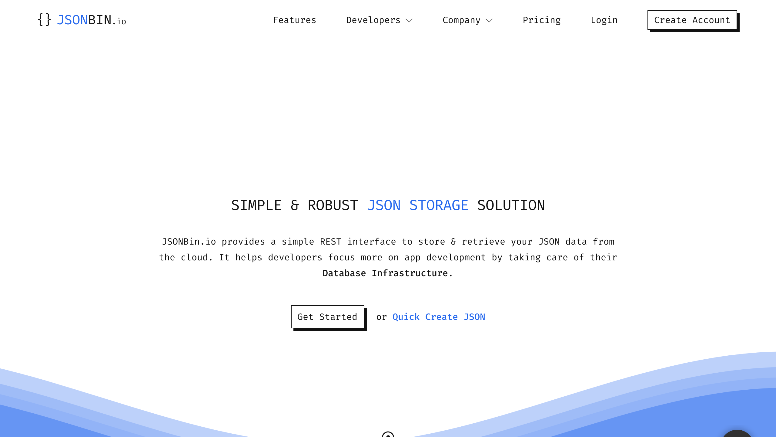 JSONbin.io's website screenshot