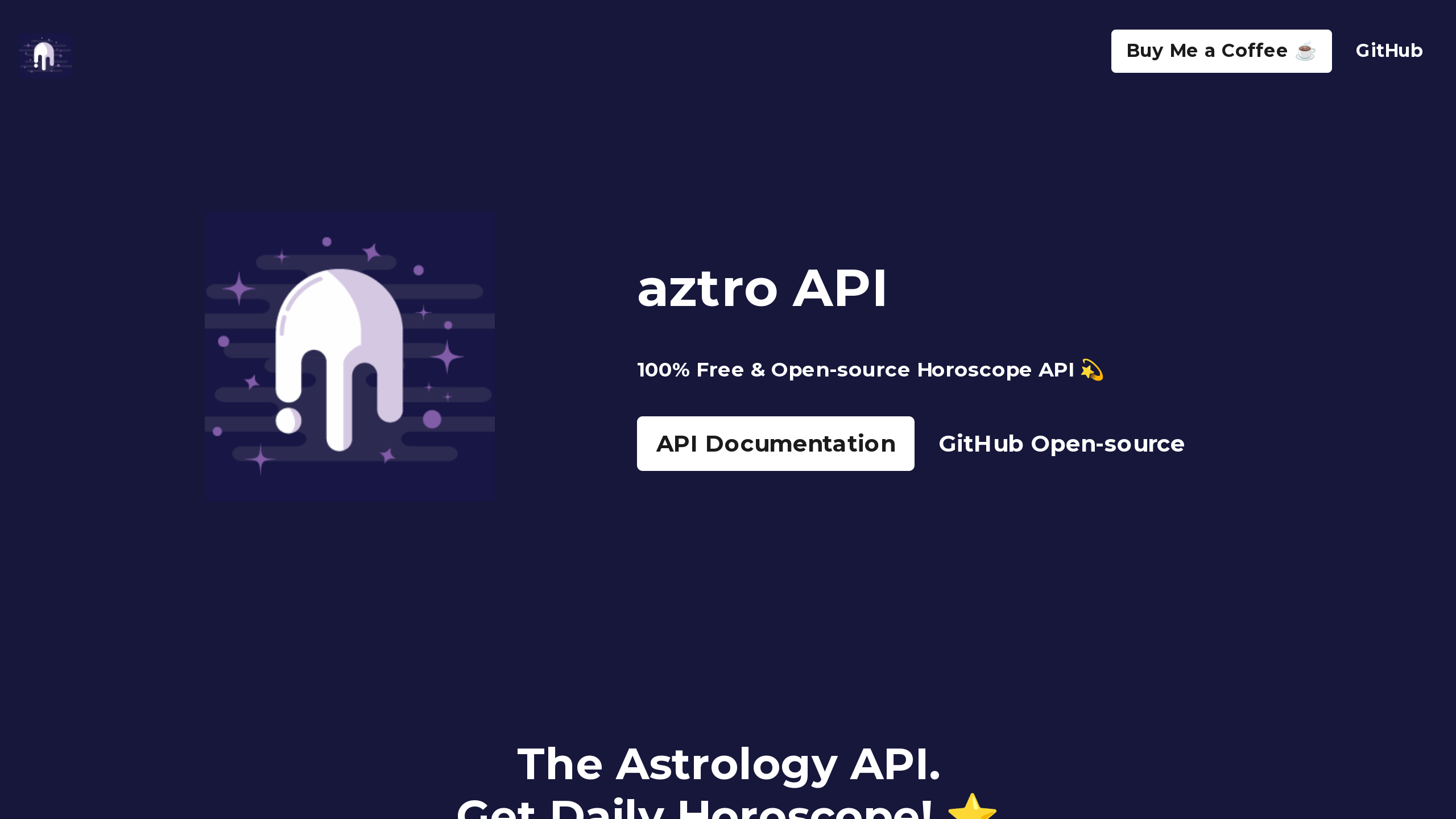 aztro's website screenshot