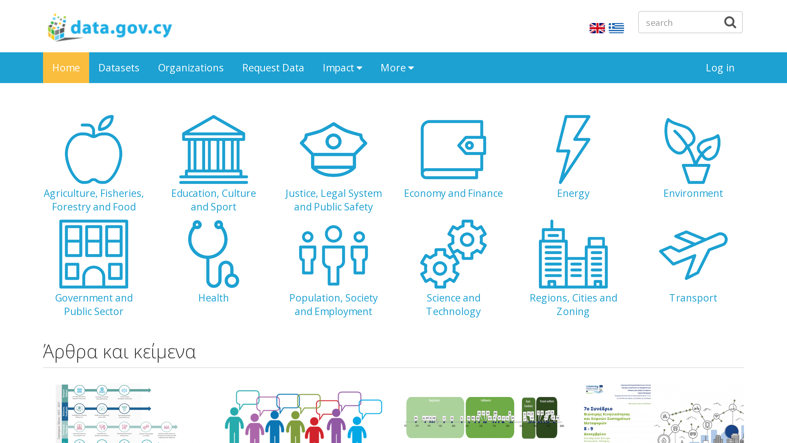 Open Government, Cyprus's website screenshot