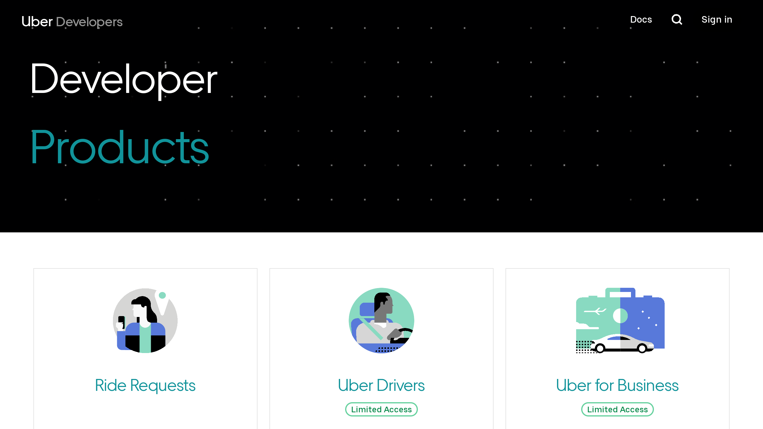 Uber's website screenshot