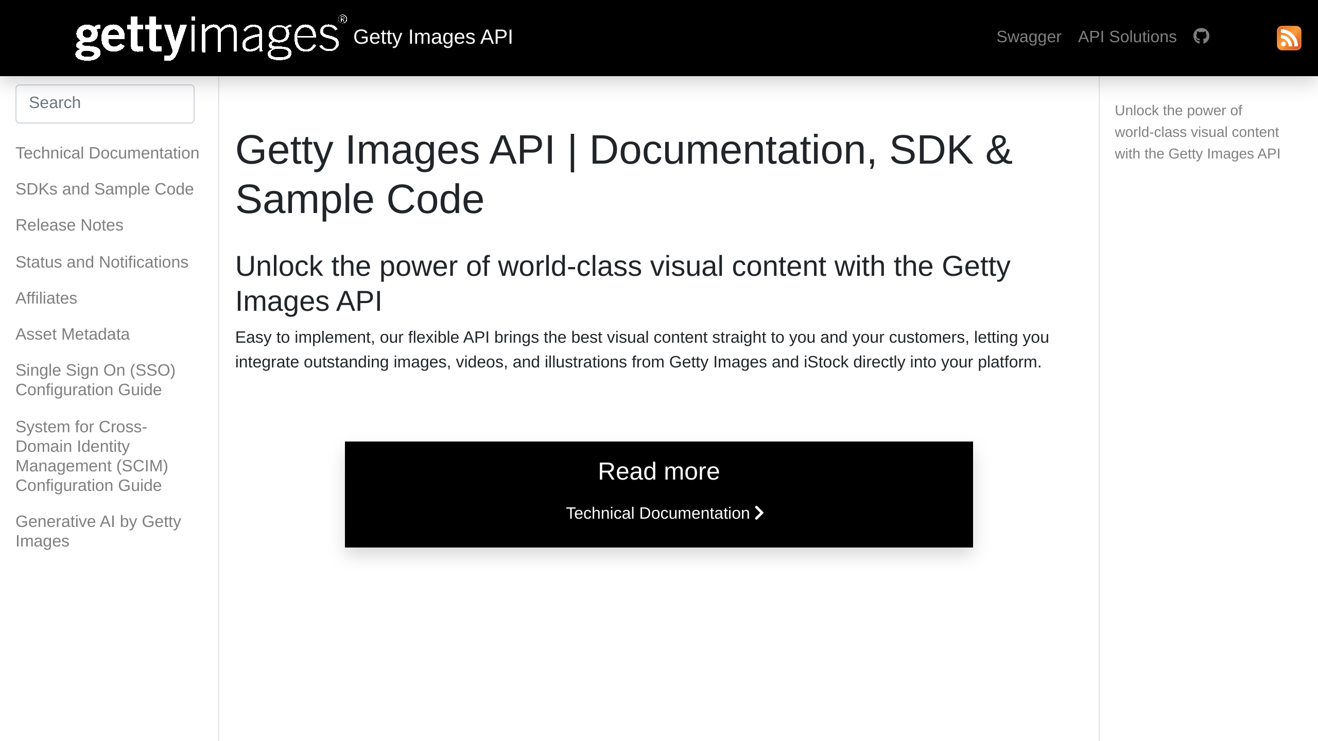 Getty Images's website screenshot