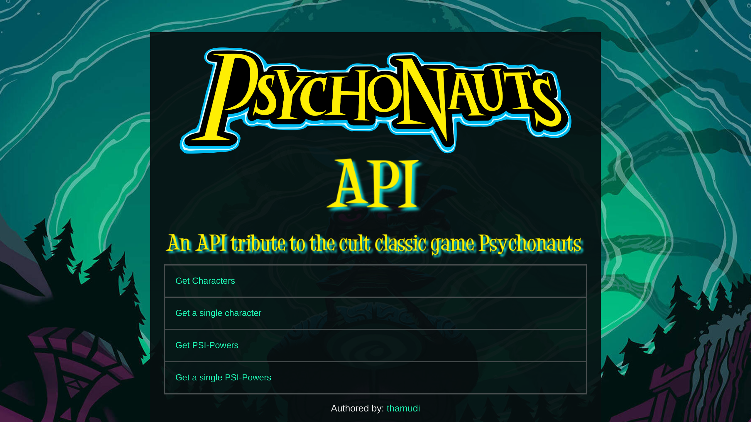 Psychonauts's website screenshot