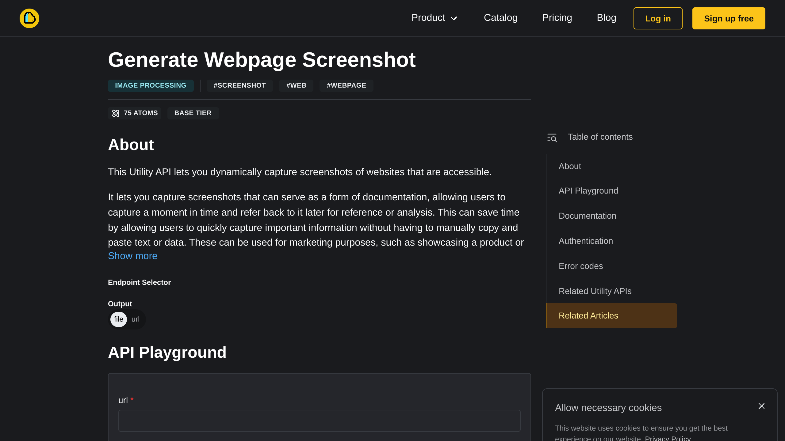 Generate Full Webpage Screenshot's website screenshot