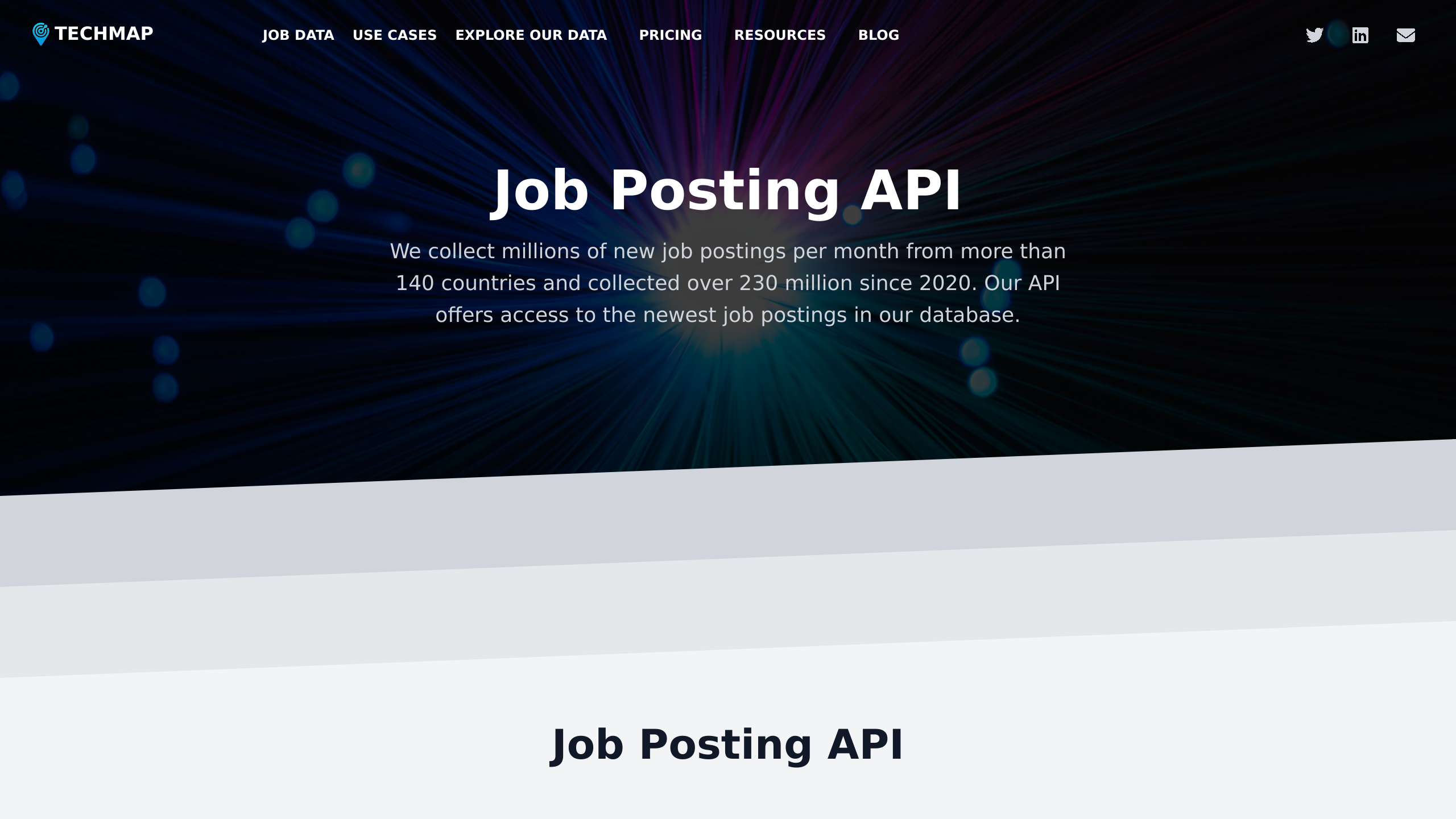 Techmap's Job Postings's website screenshot