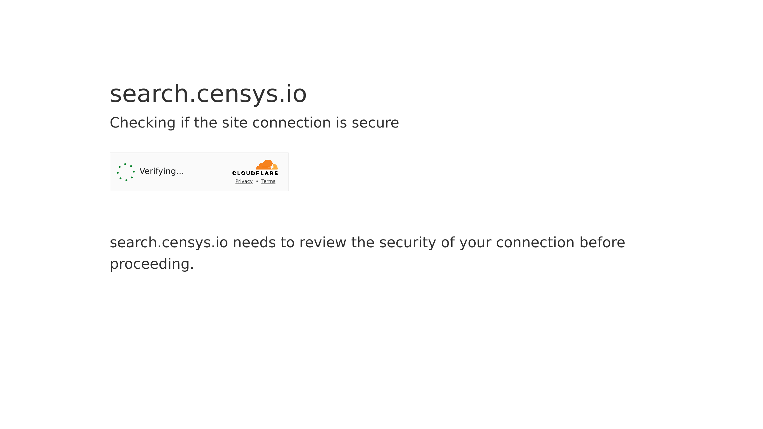Censys's website screenshot