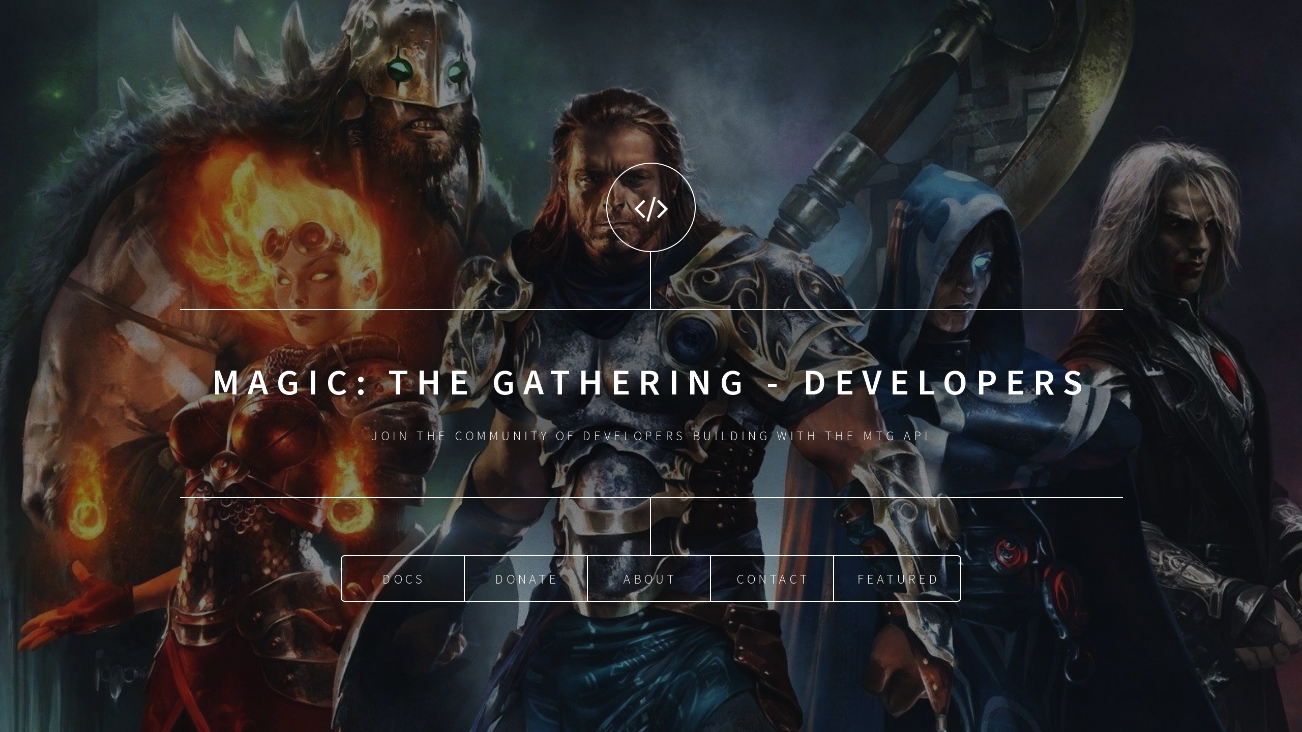 Magic The Gathering's website screenshot