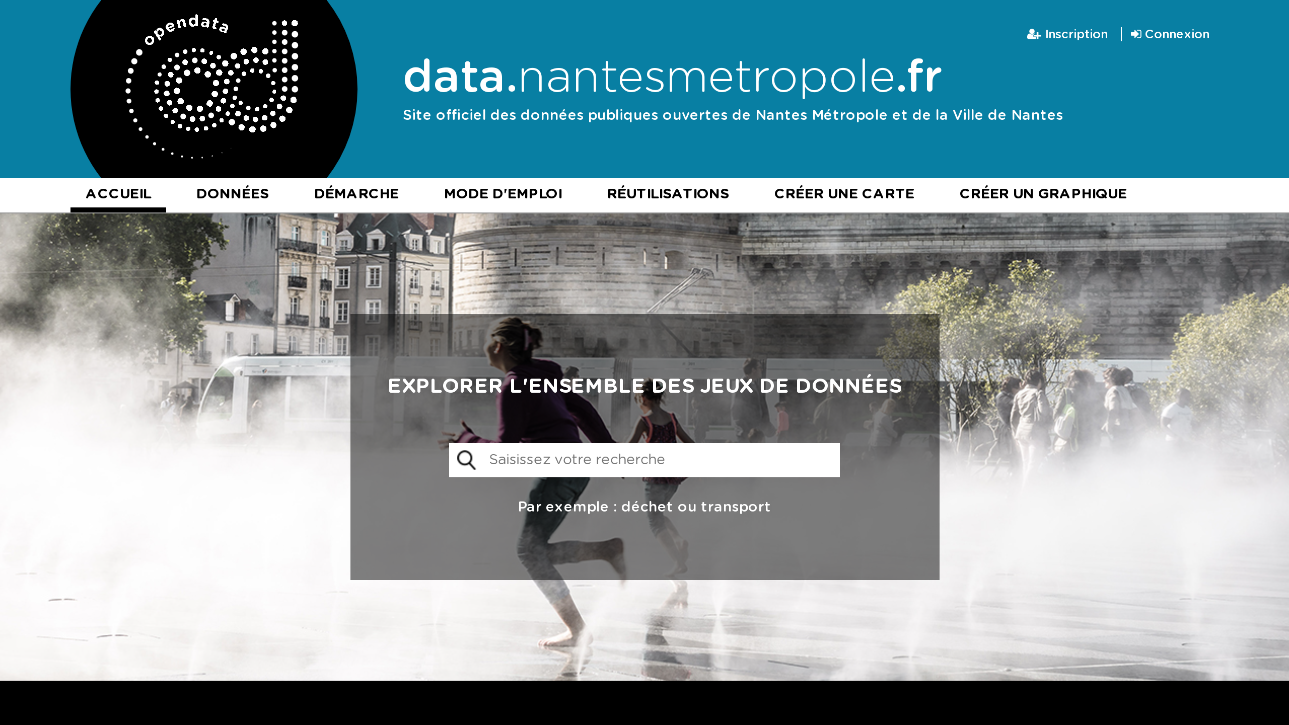 City, Nantes Open Data's website screenshot