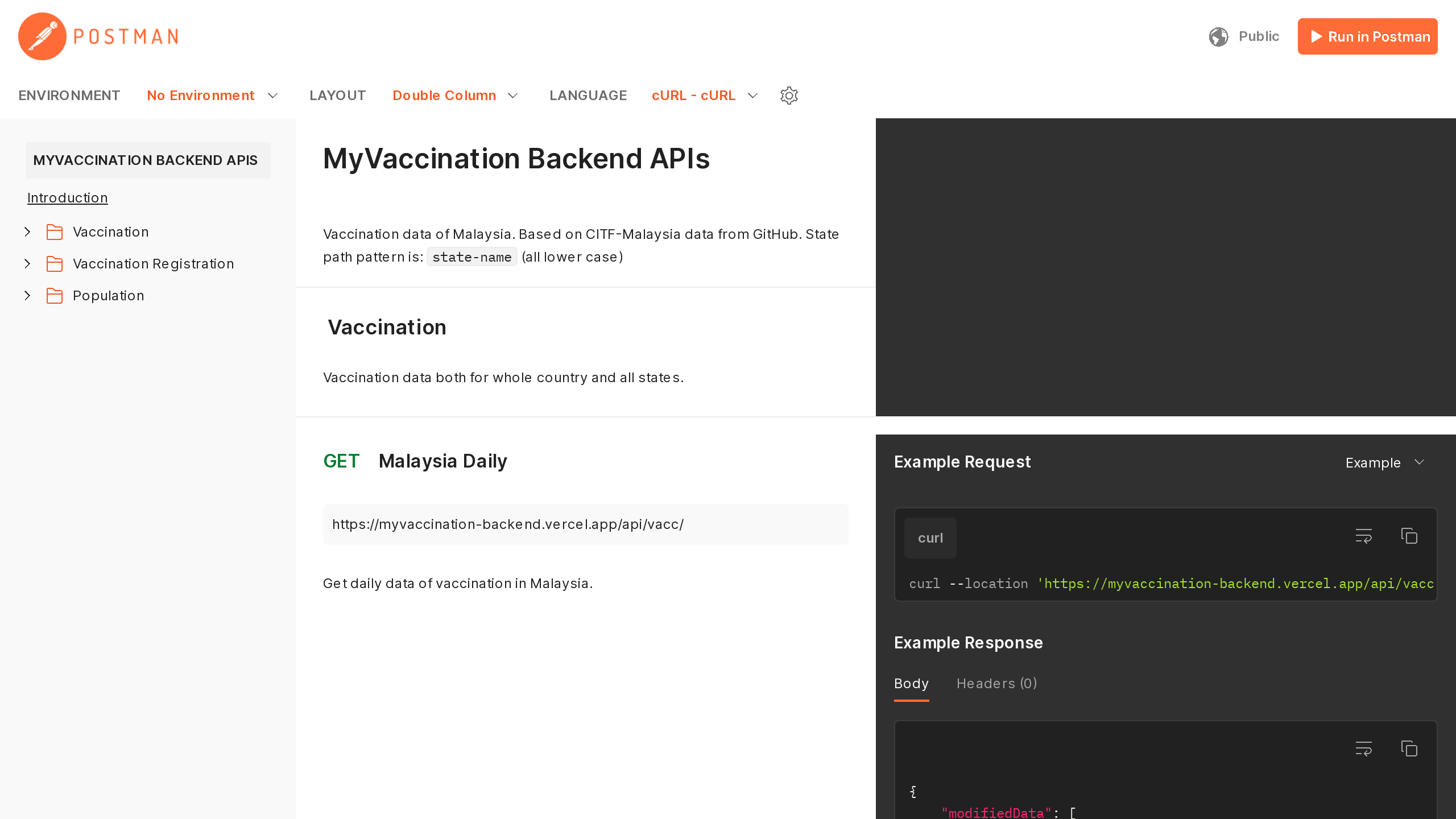 MyVaccination's website screenshot