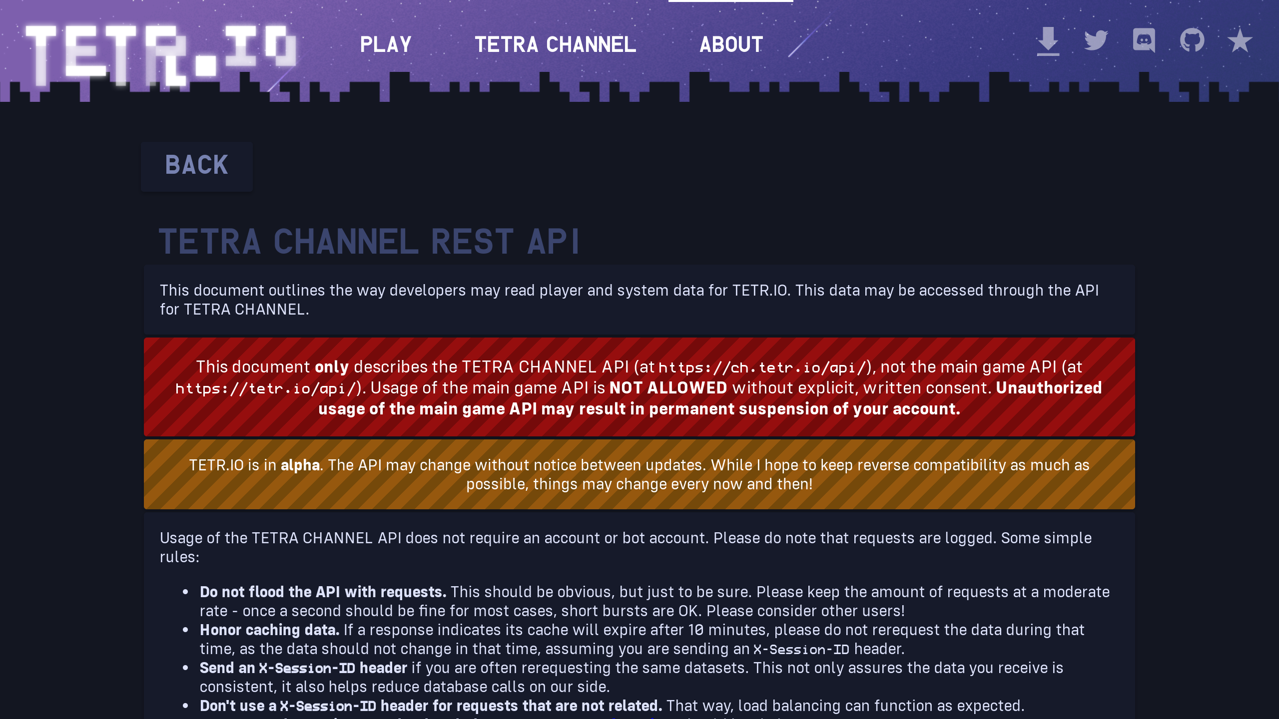 TETR.IO's website screenshot