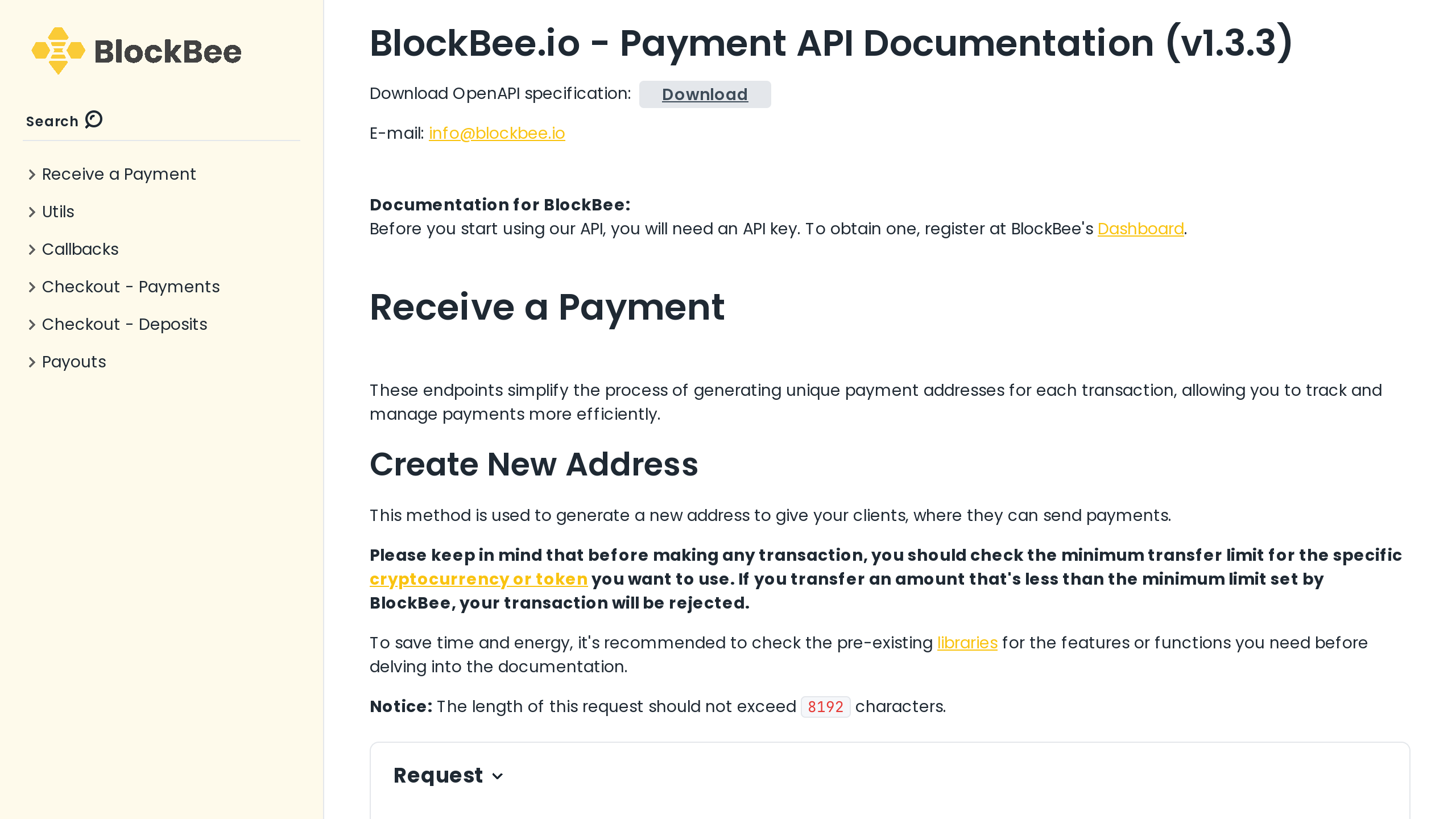 BlockBee's website screenshot