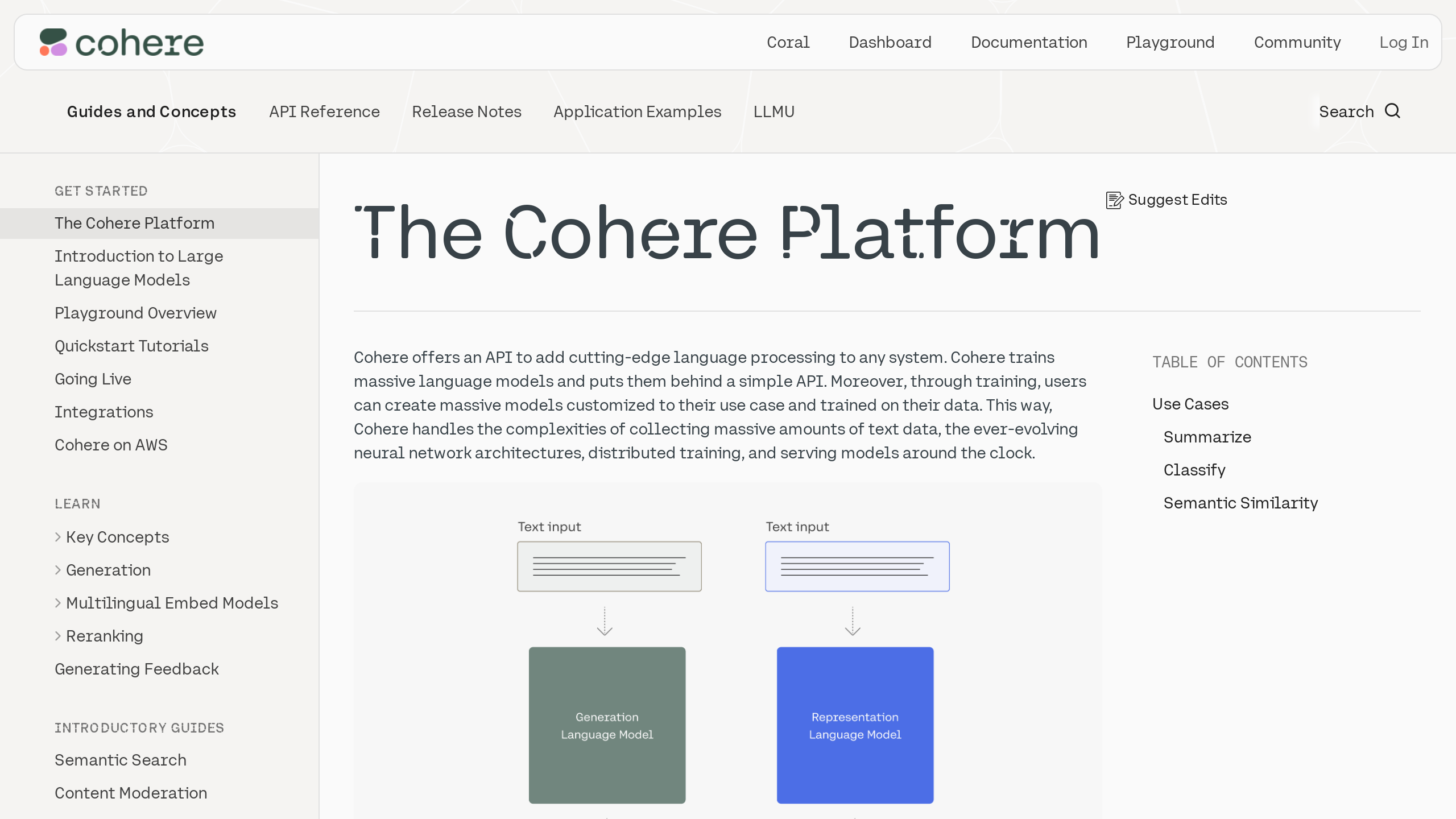 Cohere's website screenshot