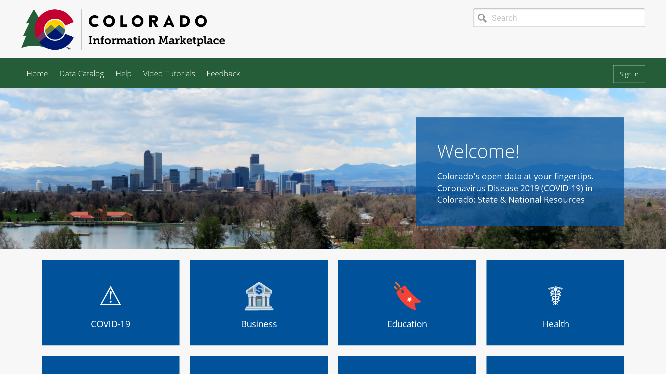 Colorado Information Marketplace's website screenshot