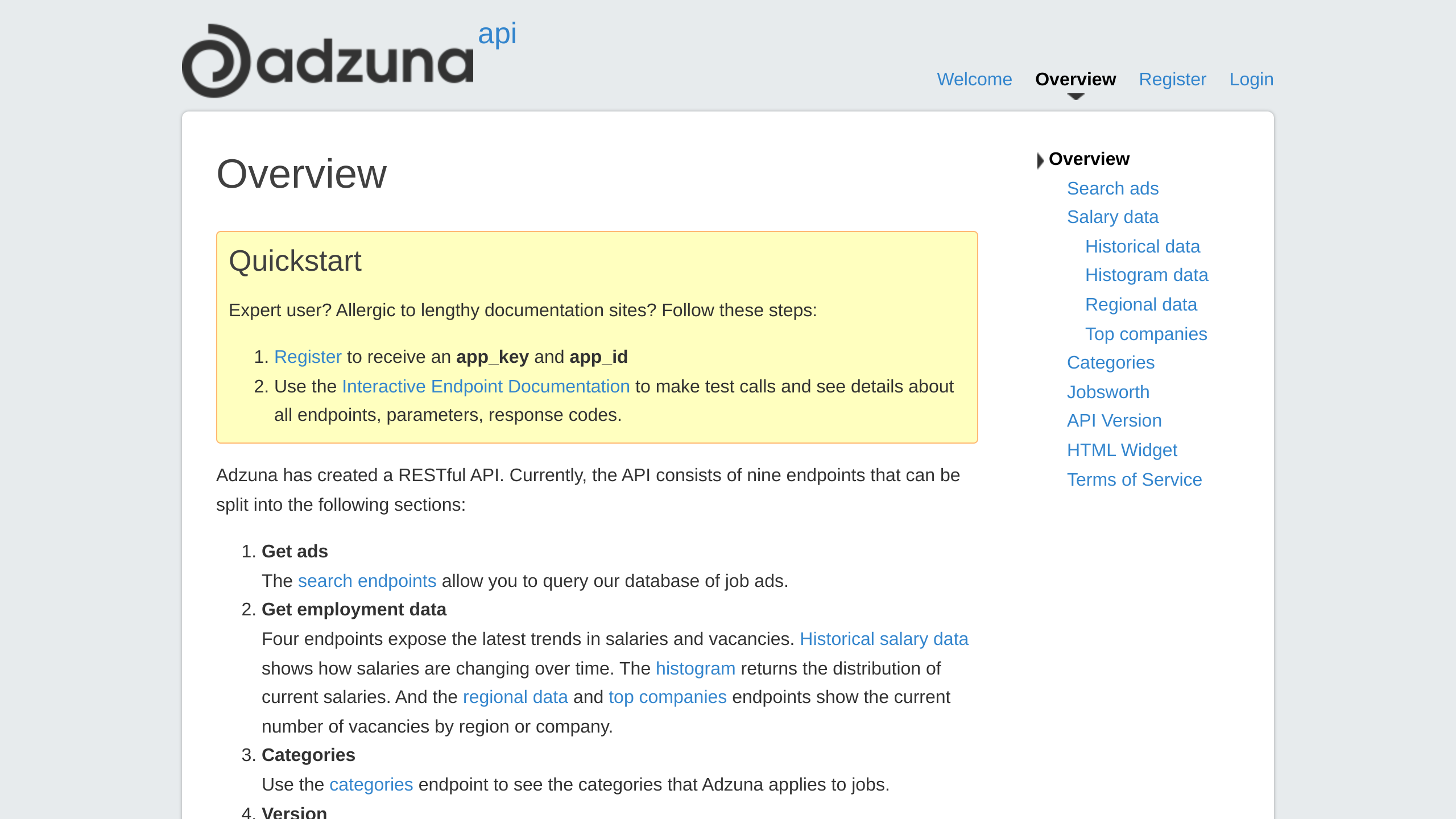 Adzuna's website screenshot