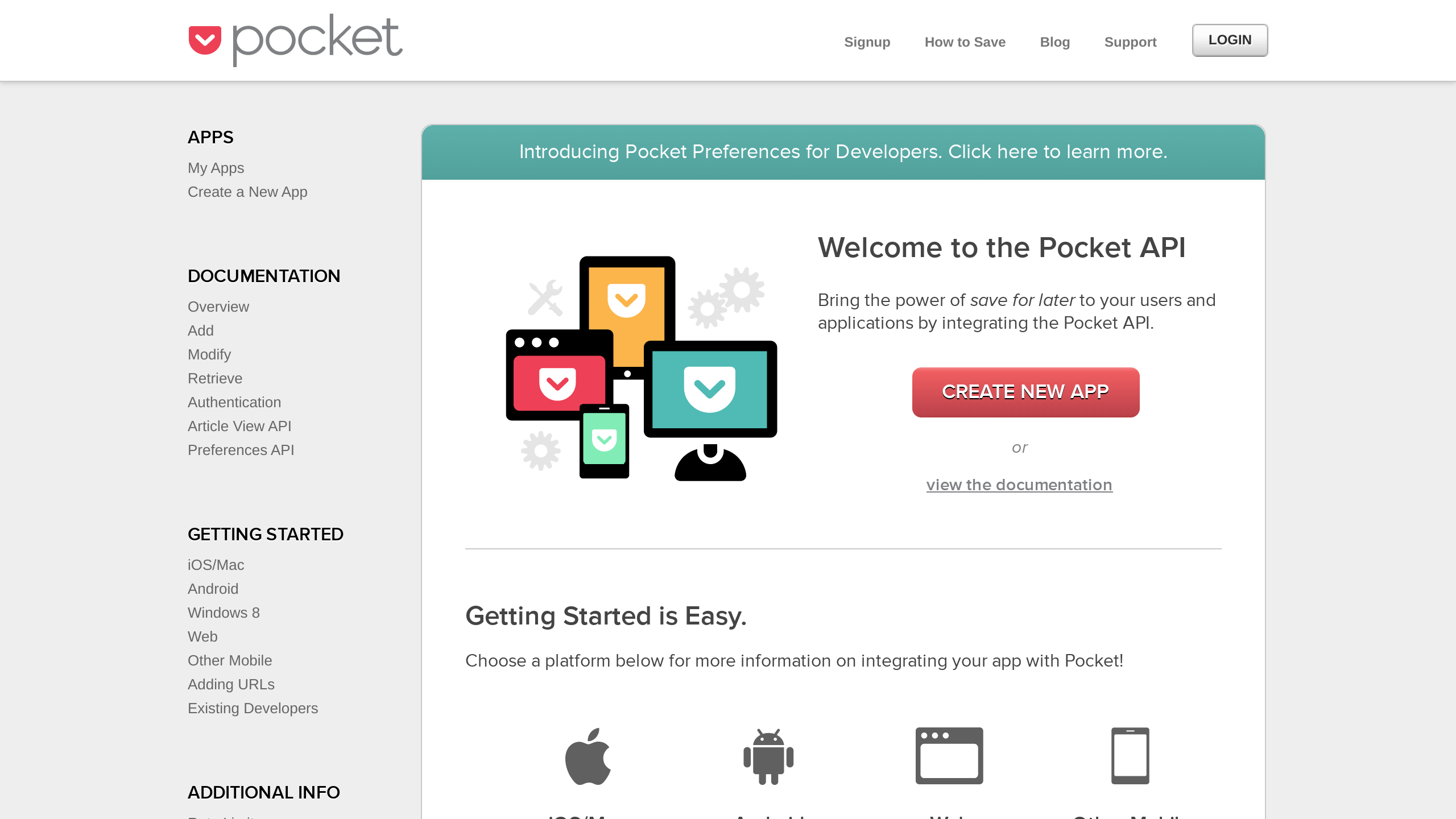Pocket's website screenshot