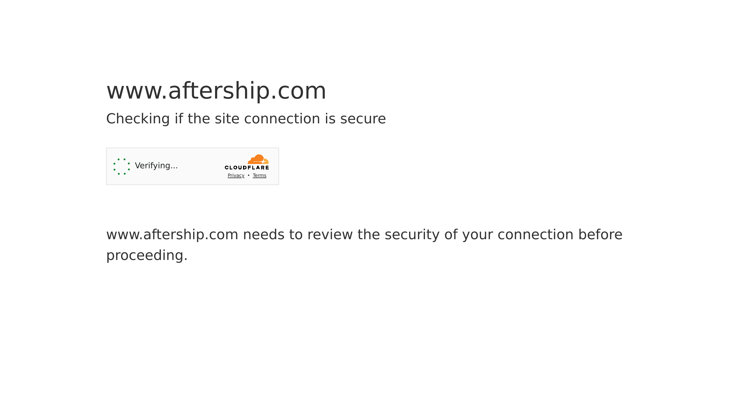 Aftership's website screenshot