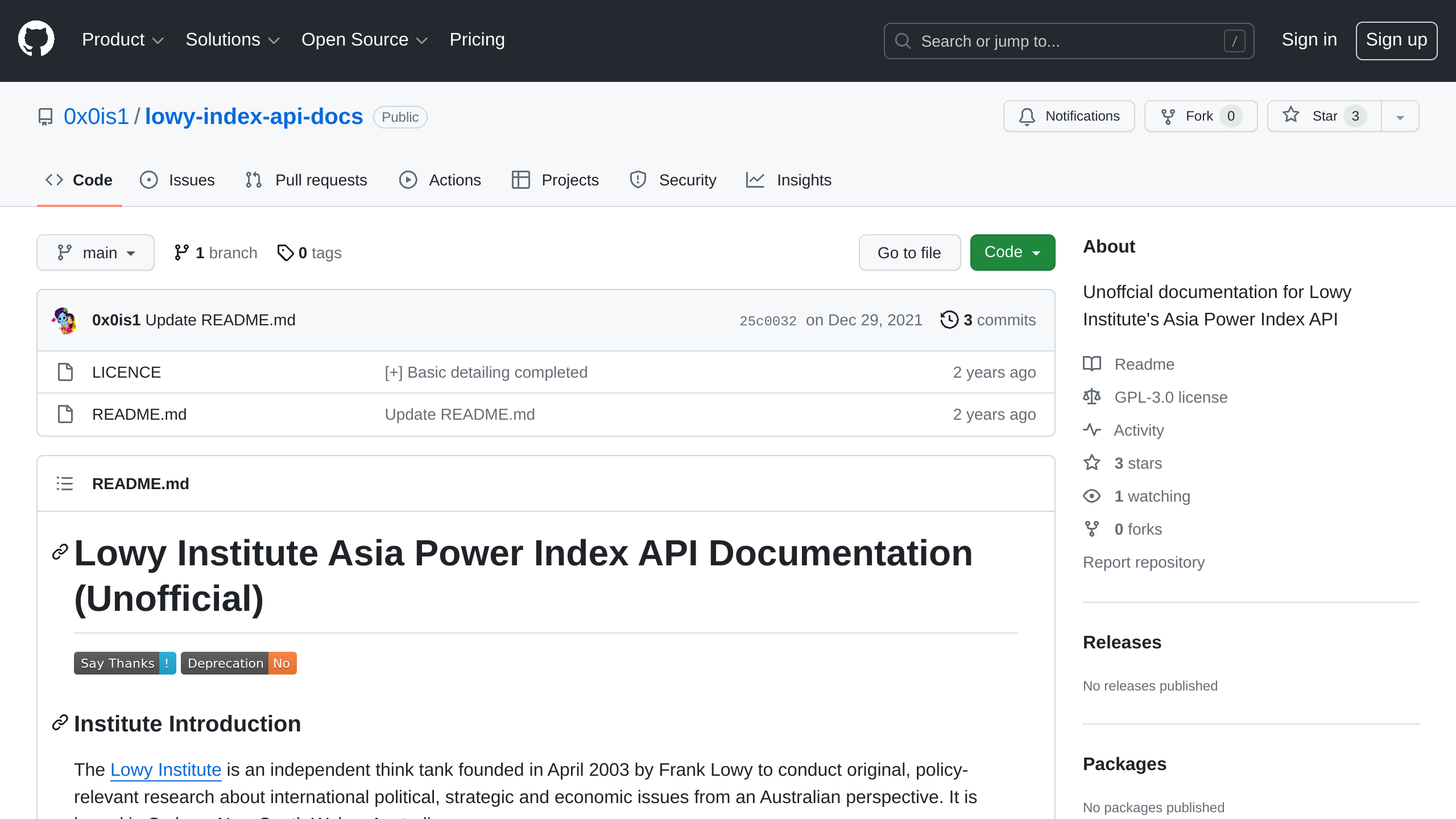 Lowy Asia Power Index's website screenshot