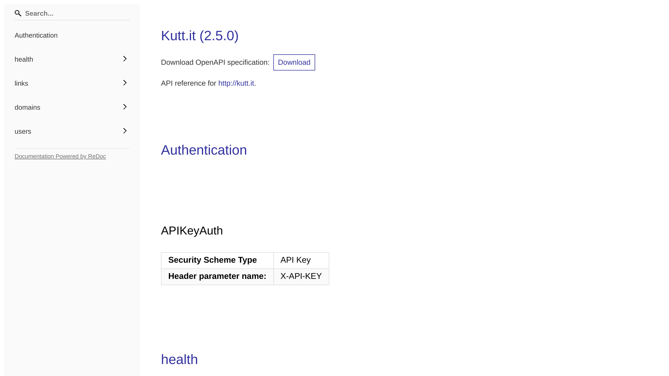 Kutt's website screenshot