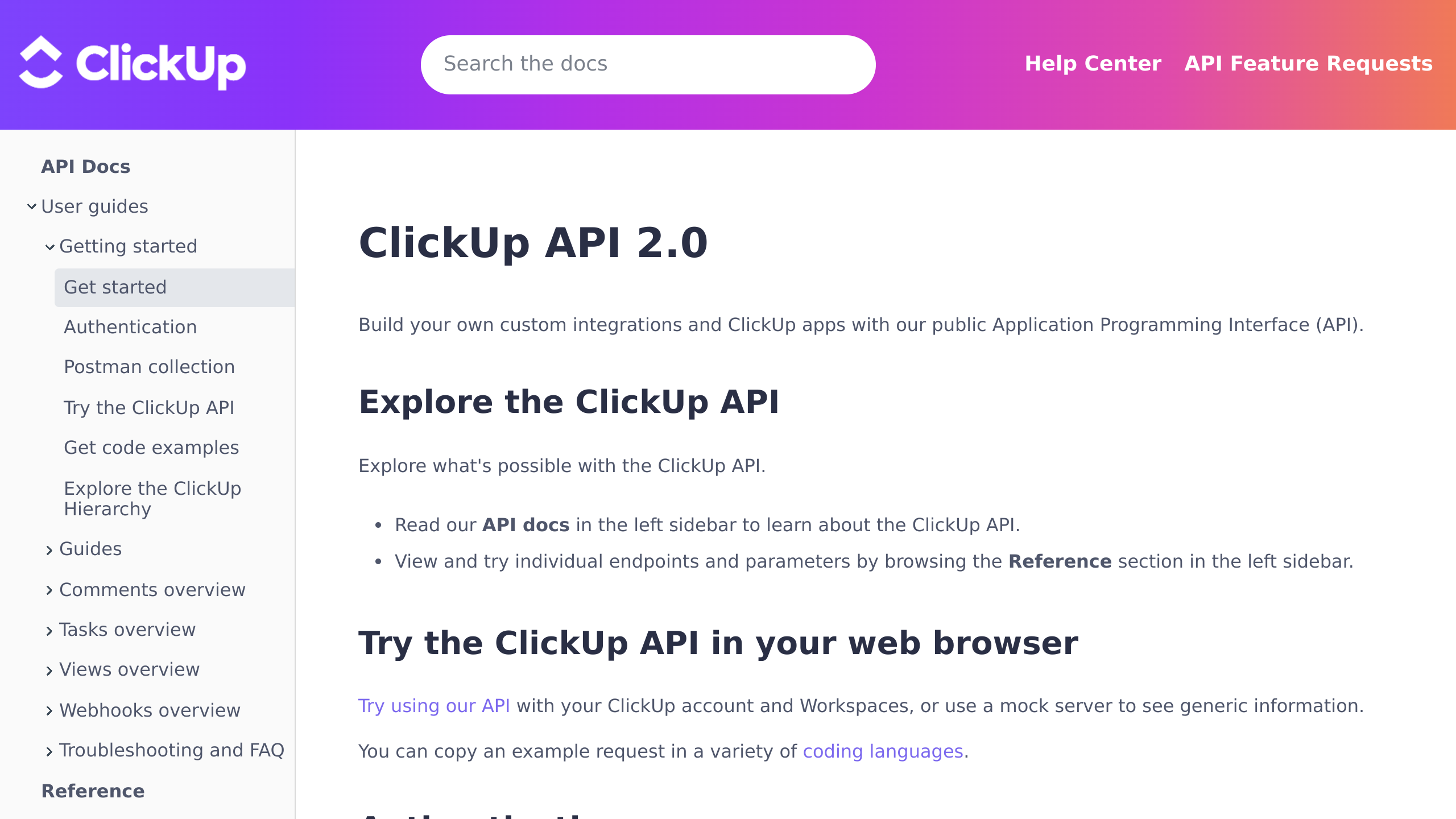 ClickUp's website screenshot