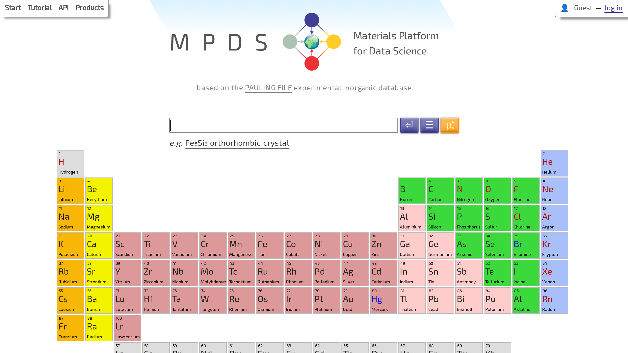 Materials Platform for Data Science's website screenshot