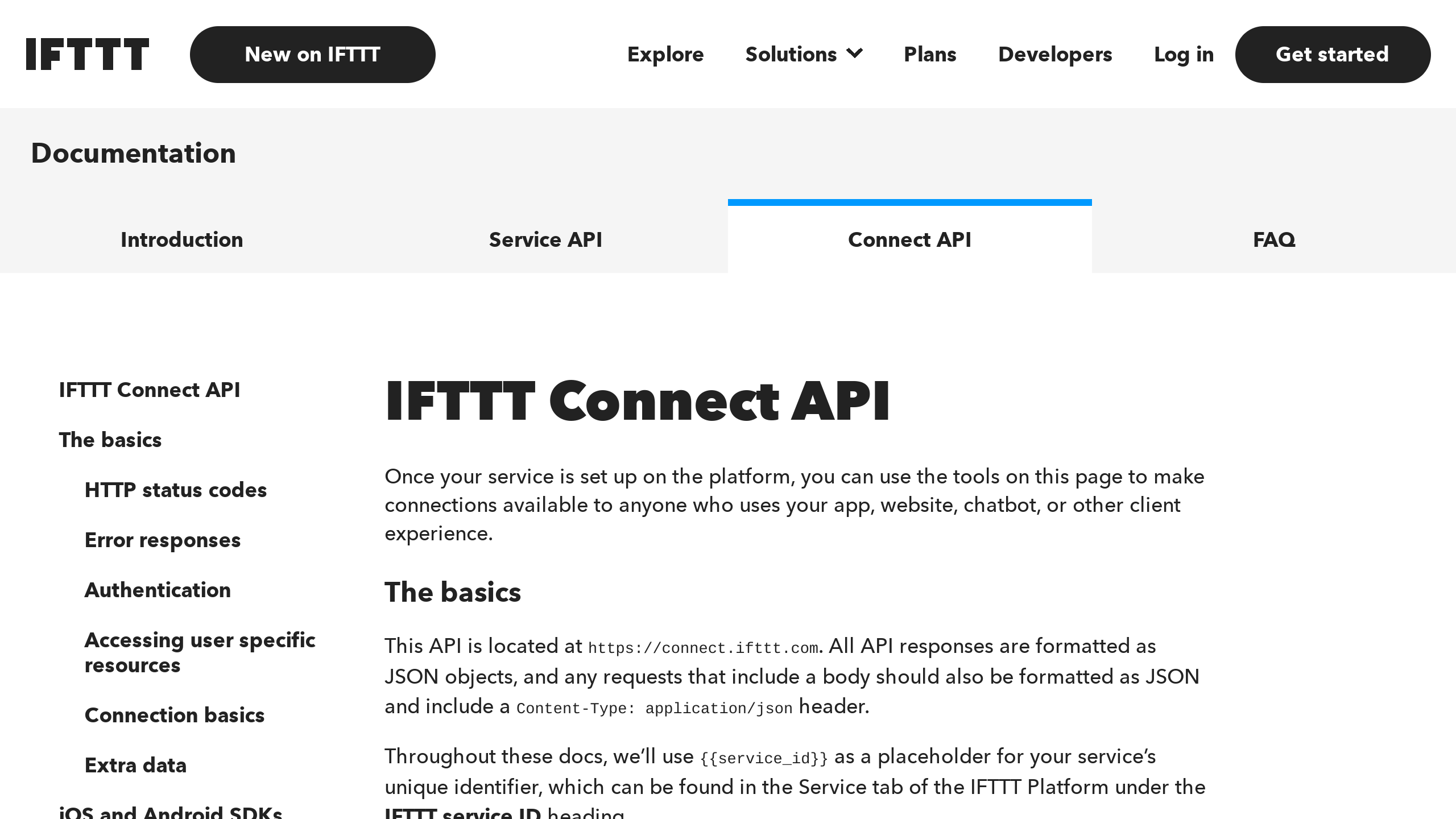 IFTTT's website screenshot