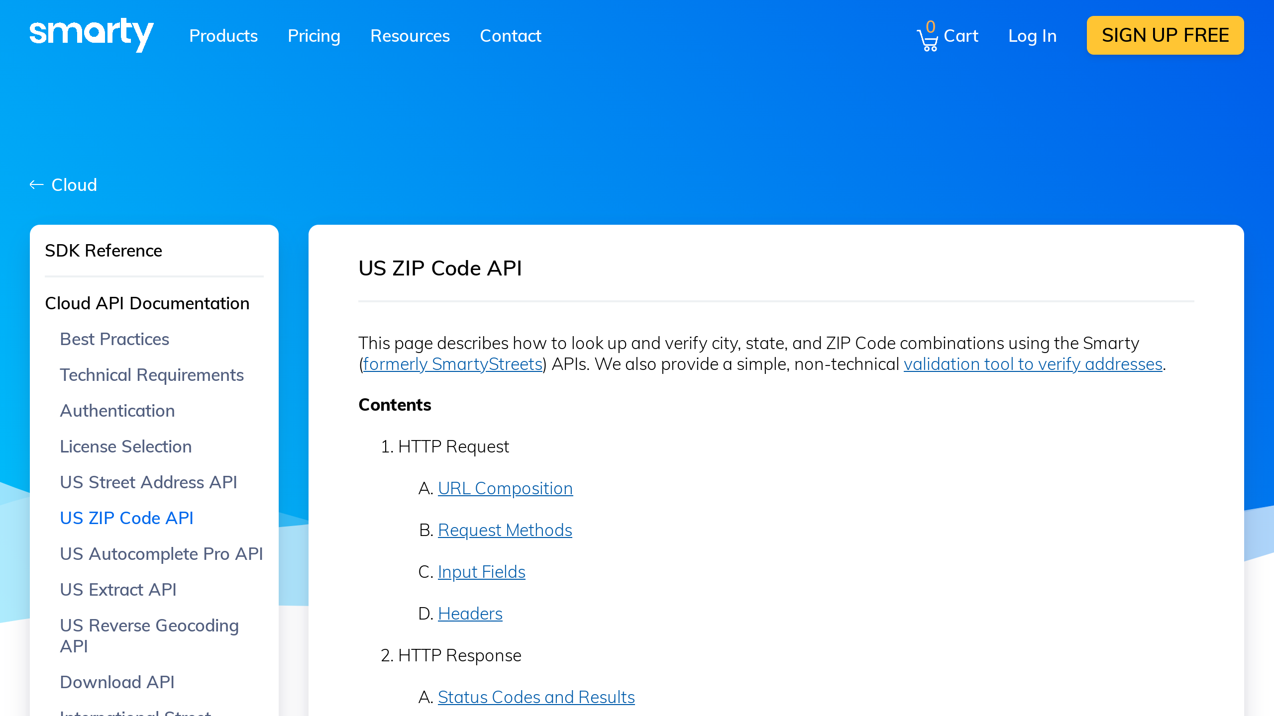 US ZipCode's website screenshot