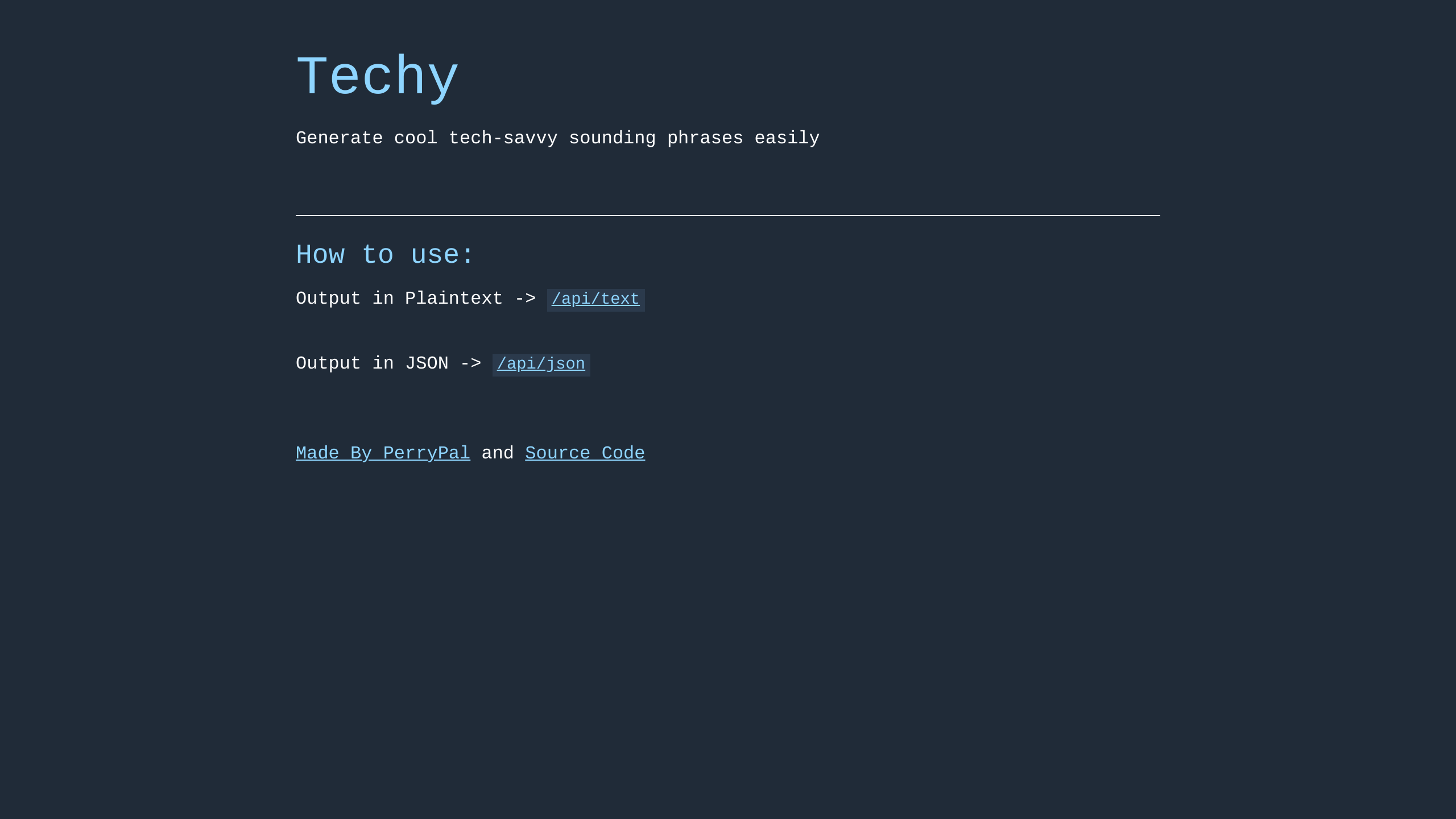 Techy's website screenshot