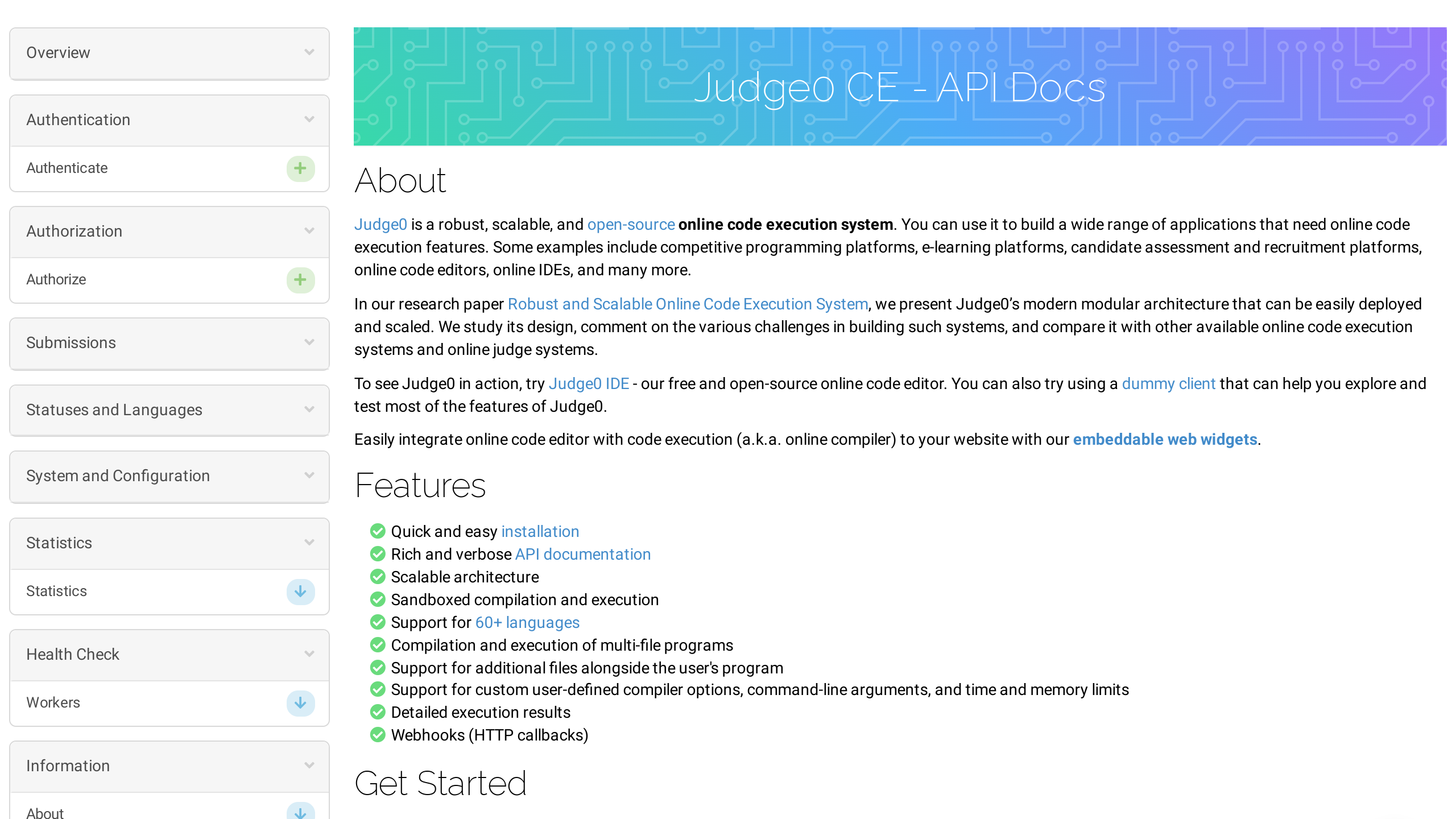 Judge0 CE's website screenshot