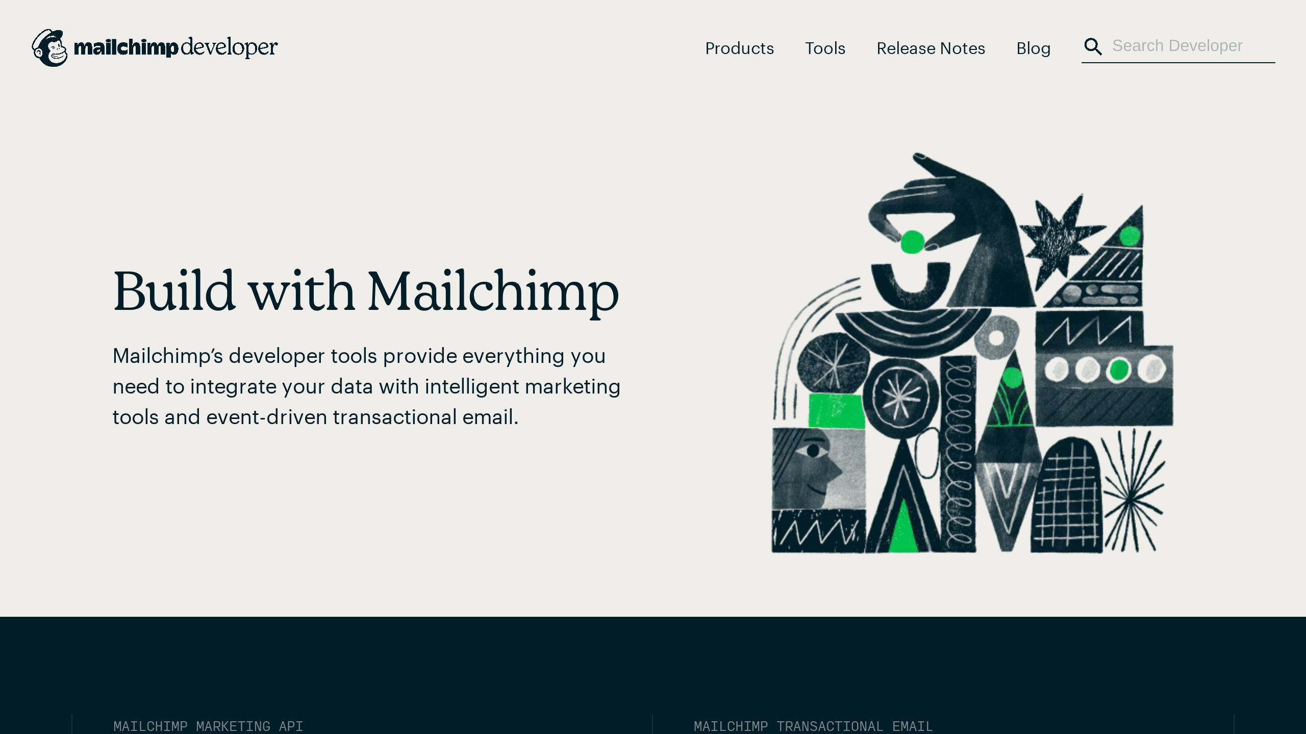 Mailchimp's website screenshot