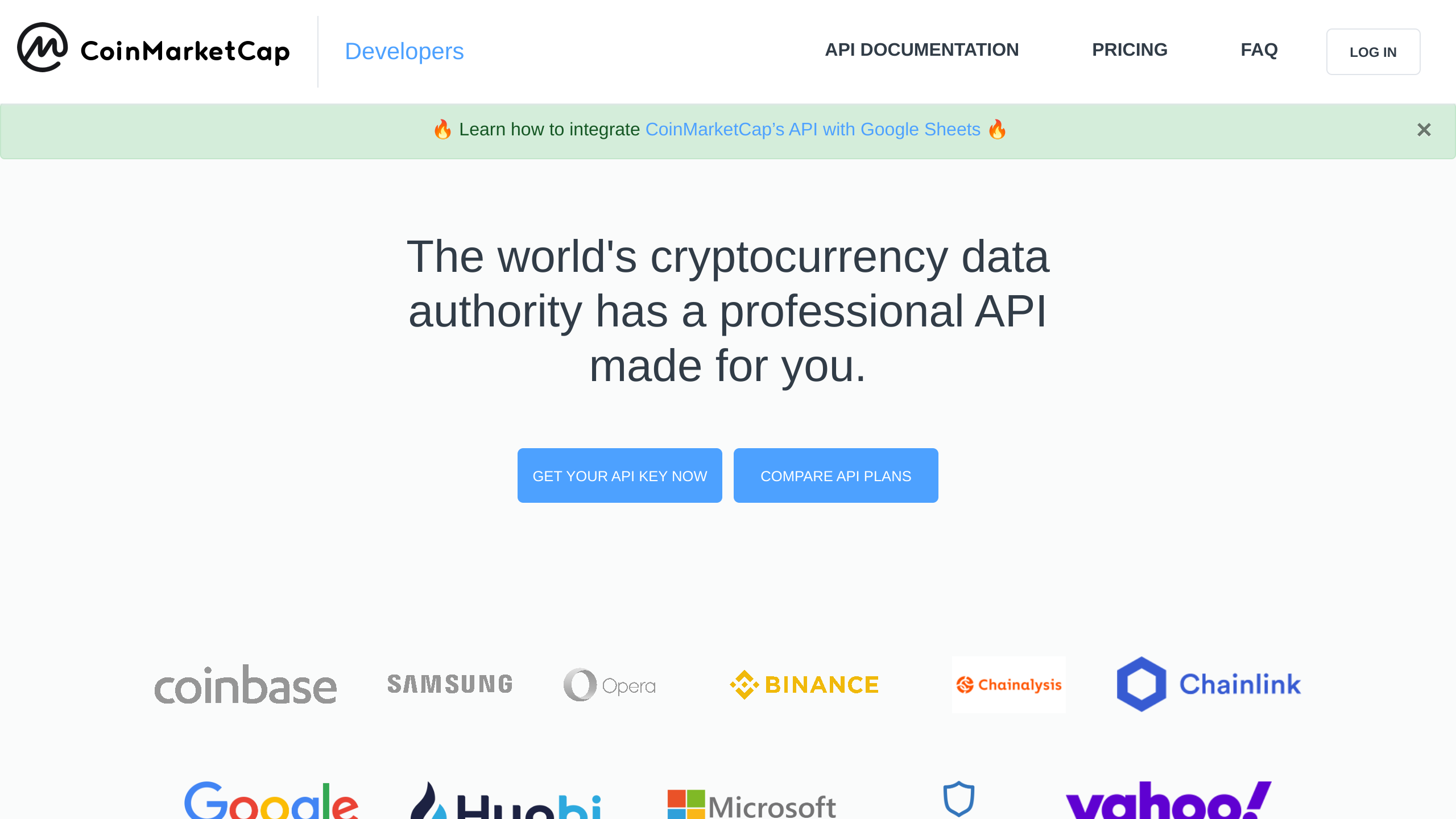CoinMarketCap's website screenshot