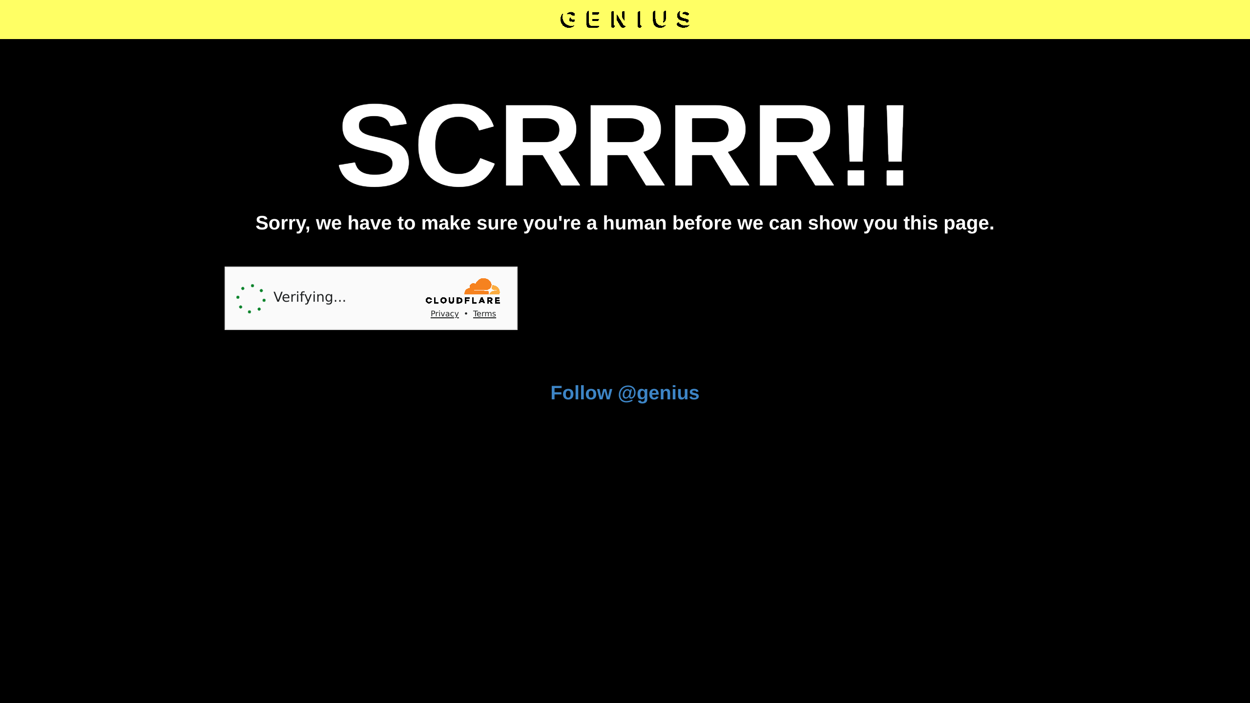 Genius's website screenshot