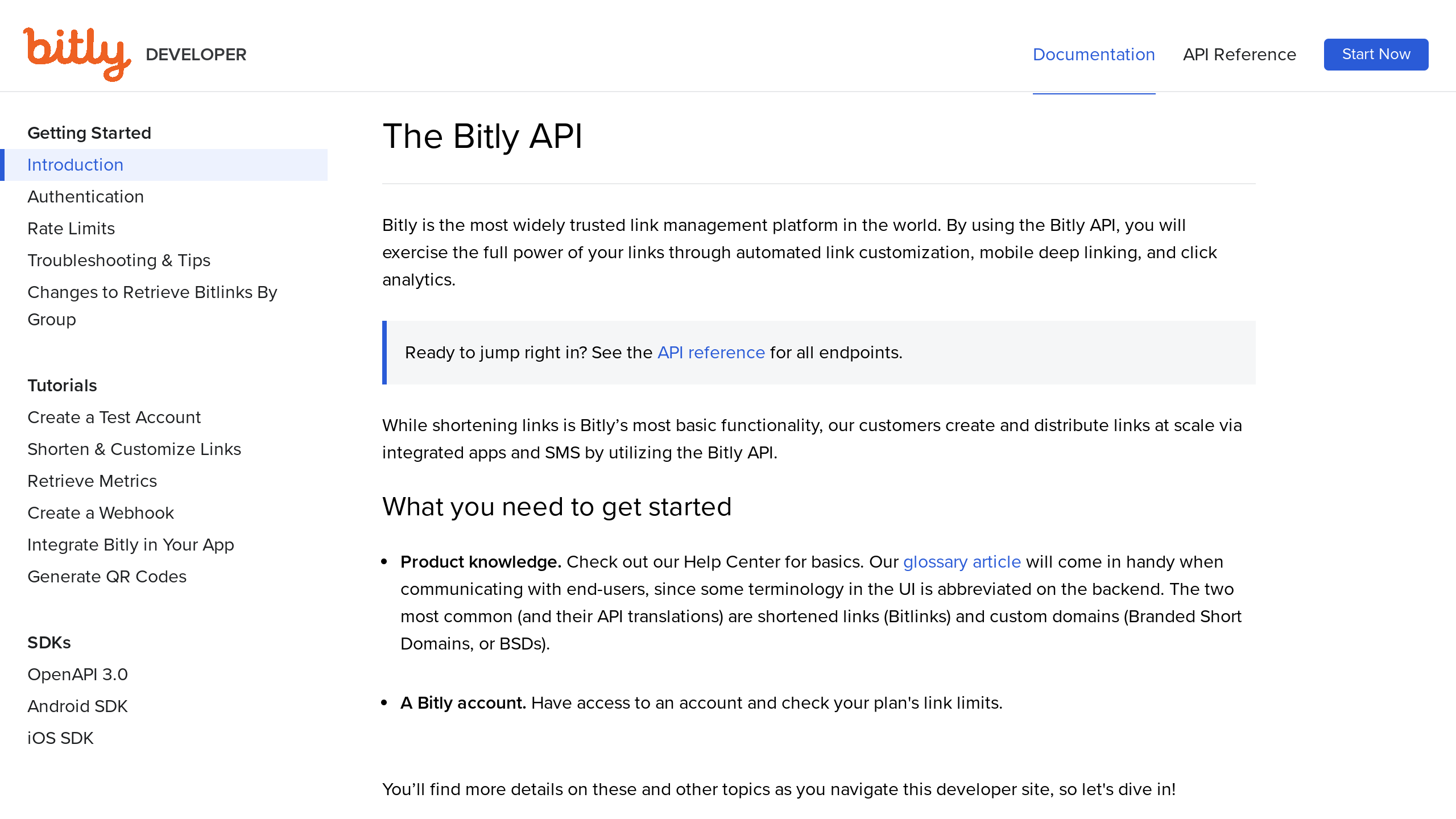 Bitly's website screenshot