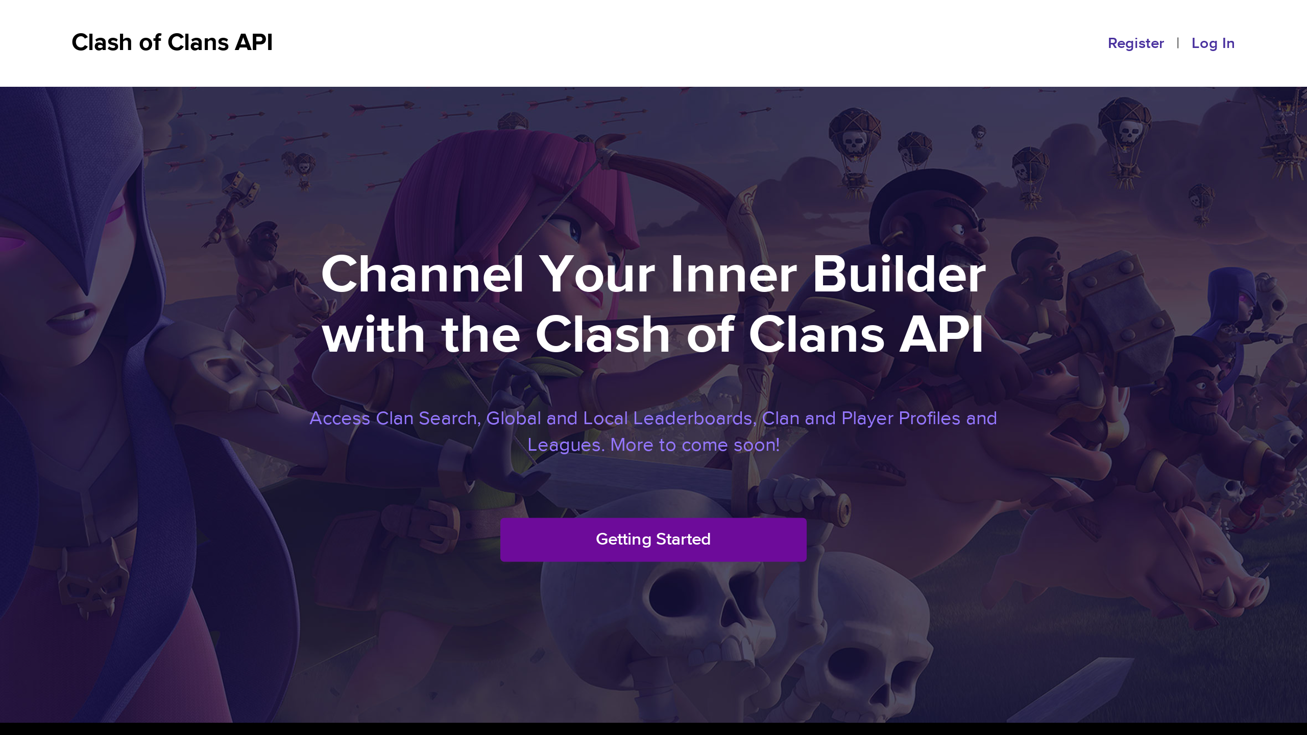 Clash of Clans's website screenshot